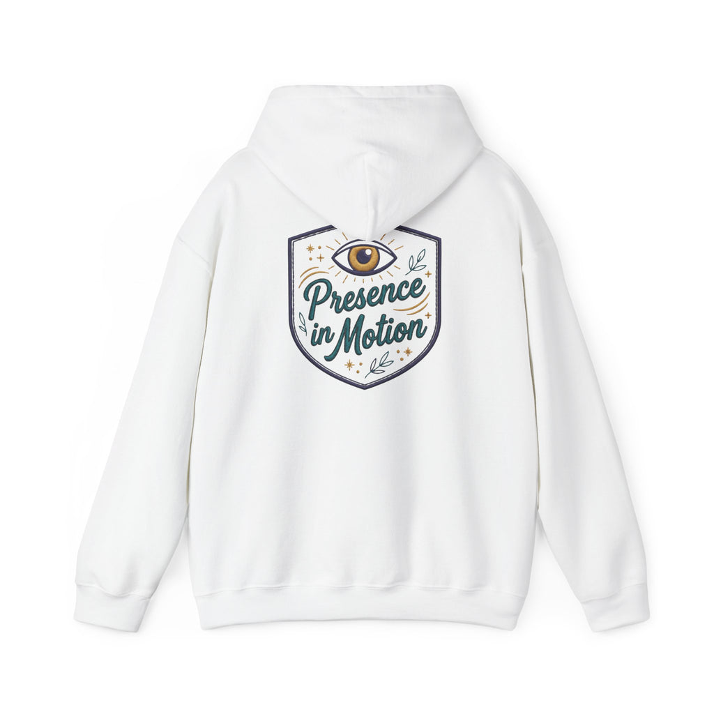 Presence in Motion Hoodie - Minimal Monogram Pullover