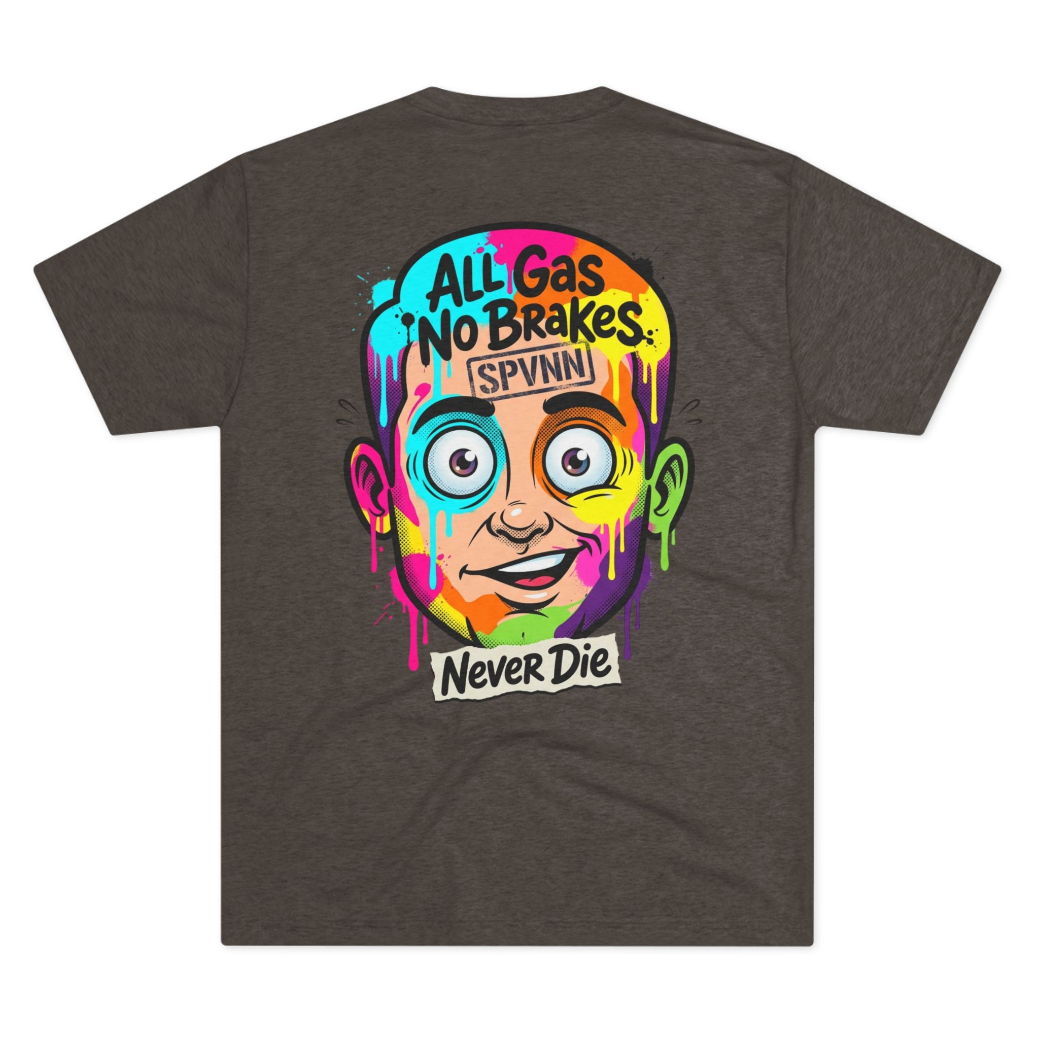 All Gas No Brakes Colorful Drip Graphic Tee
