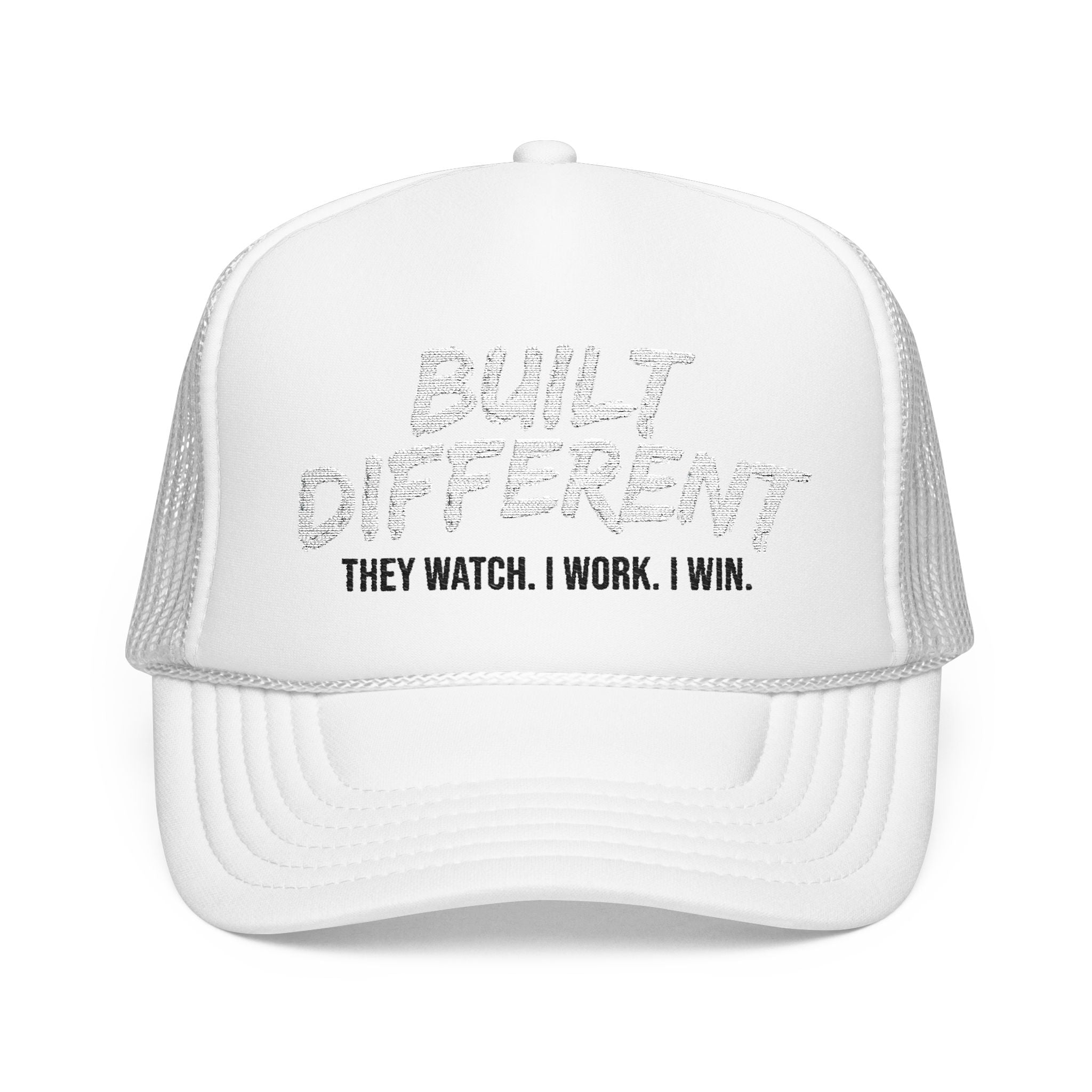 Trucker Hat — "Built Different" Foam Mesh Cap