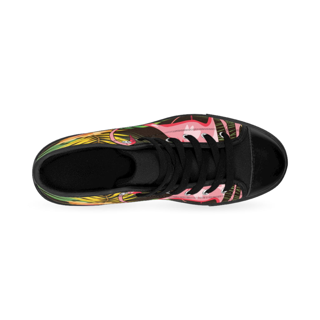 Tropical Flamingo High-Top Sneakers