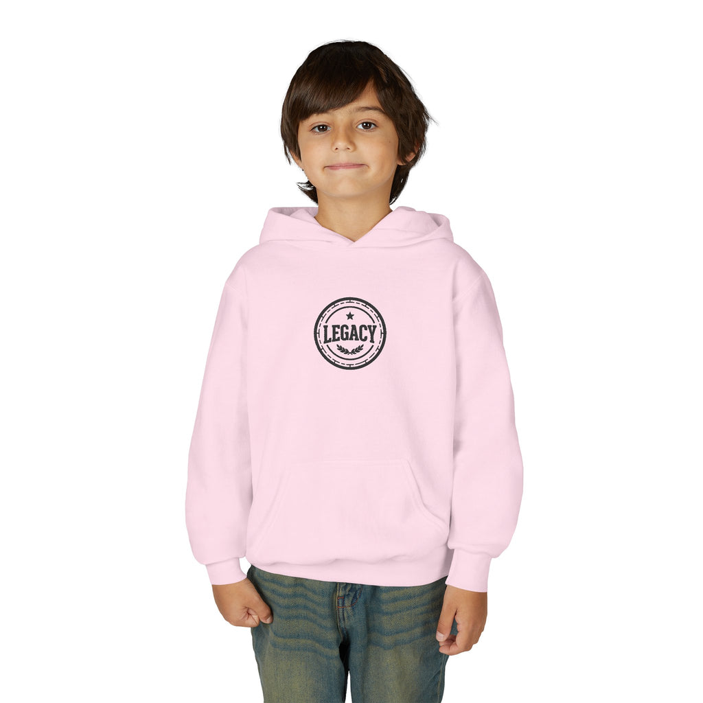 Youth Hoodie – 'Legacy' Vintage Circle Logo Sweatshirt