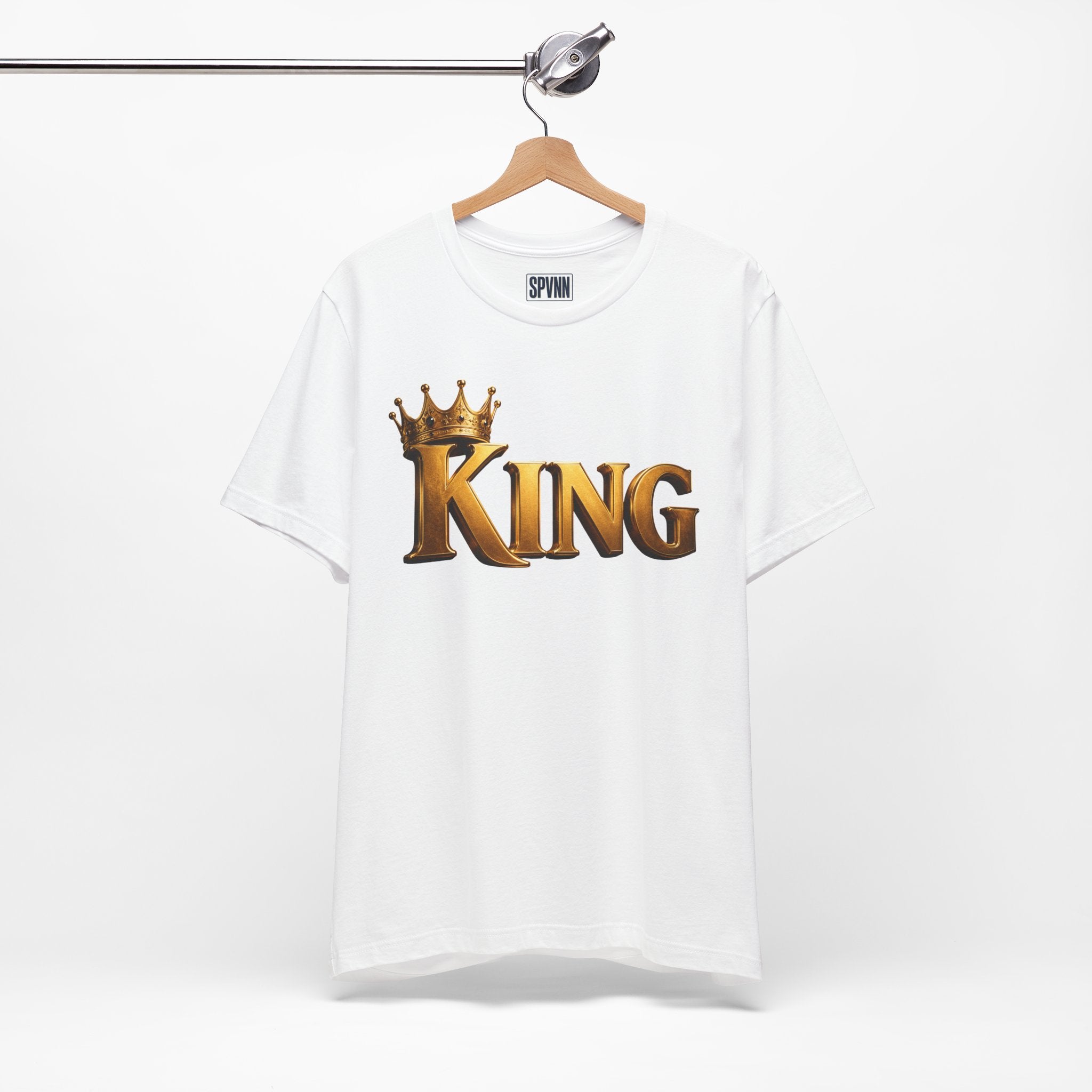 King Graphic Tee — Gold Crown Shirt for Men & Fathers