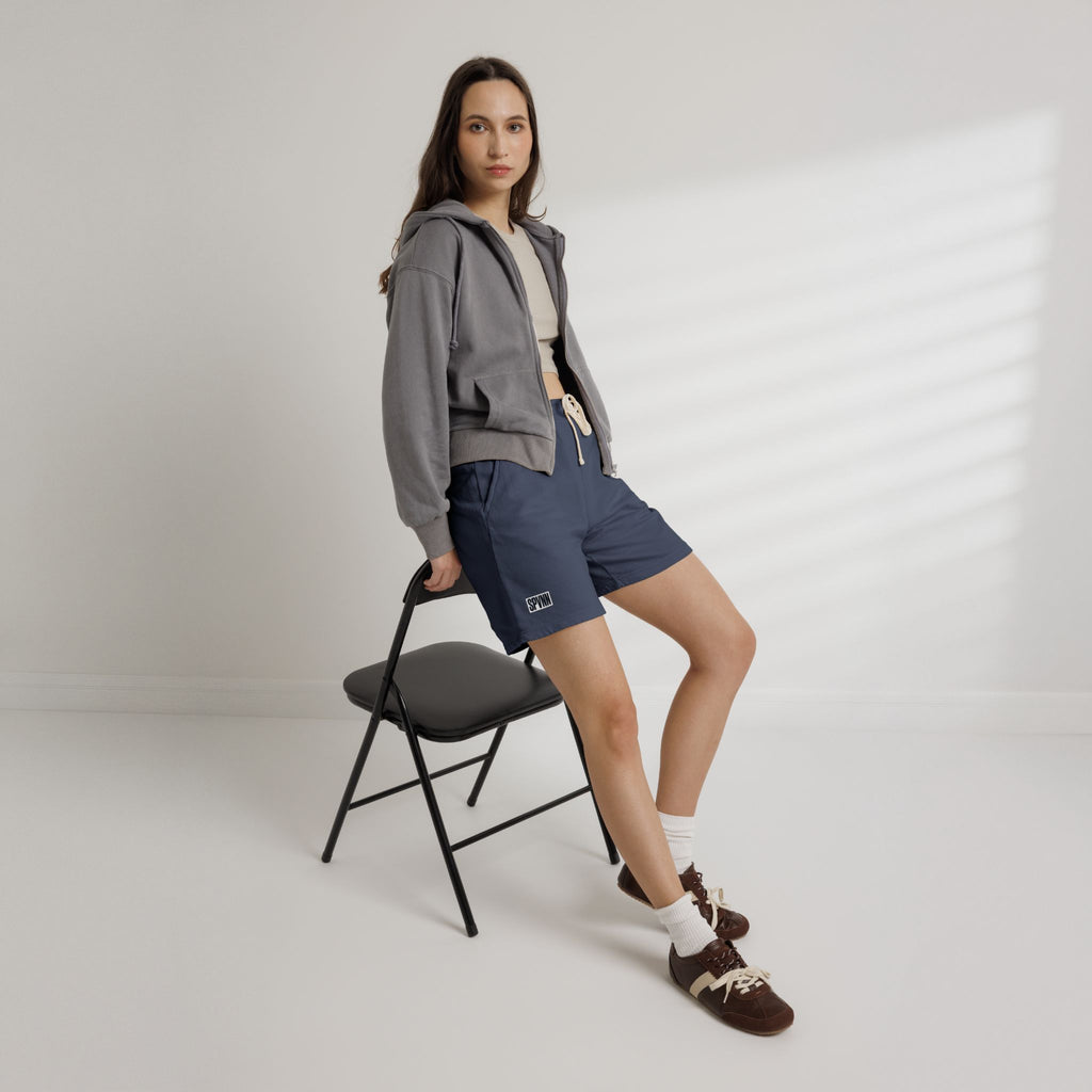 Garment-Dyed Fleece Sweat Shorts — Lightweight Casual Lounge Shorts with SPWNN Patch
