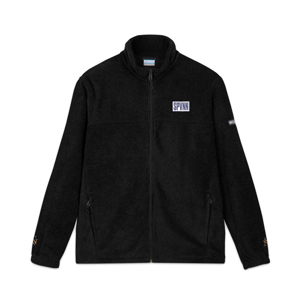 Embroidered Fleece Jacket — 'LOVE' Chest & Back Embroidery, Cozy Outdoor Layer