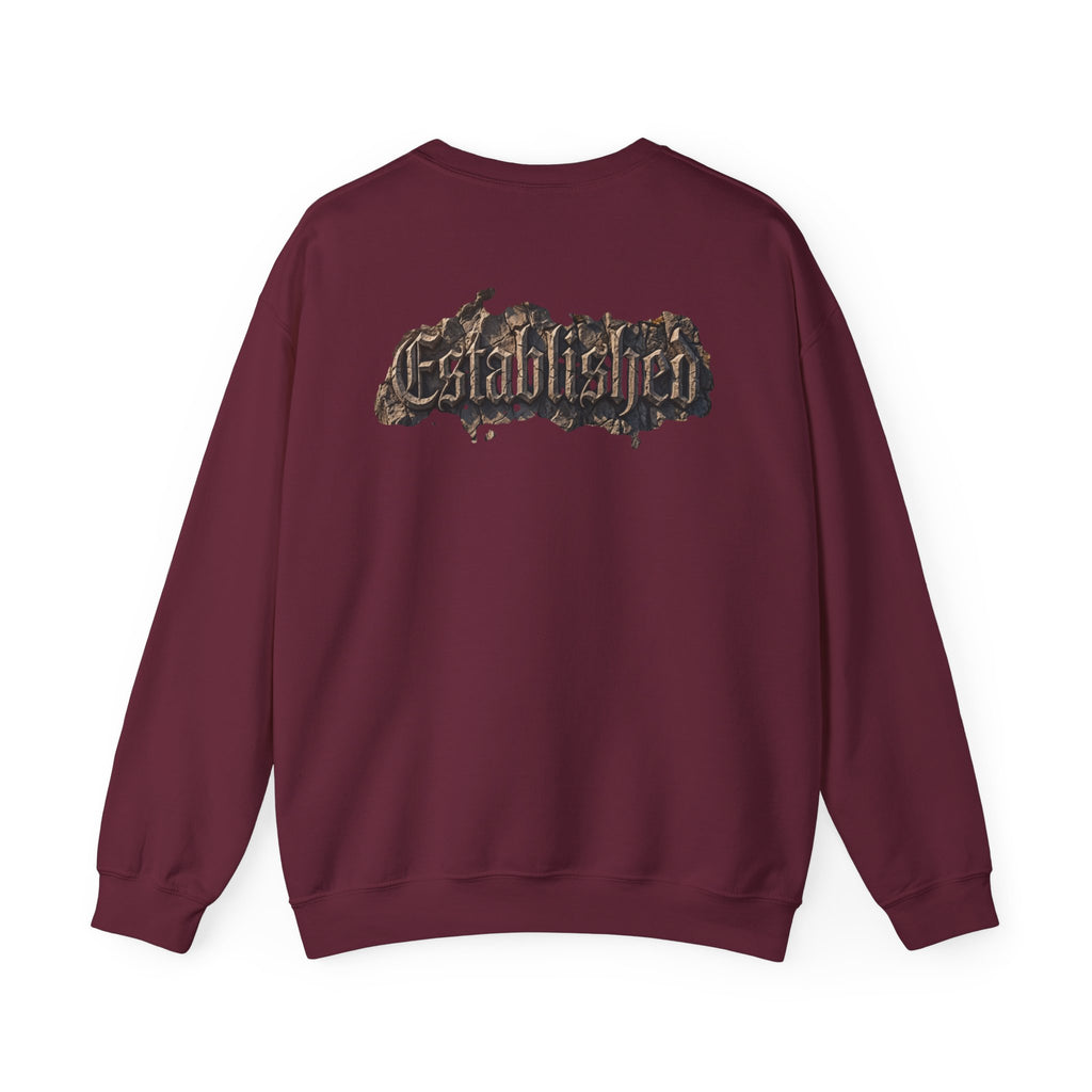 Established Gothic Crewneck Sweatshirt — Vintage Metal Band Style