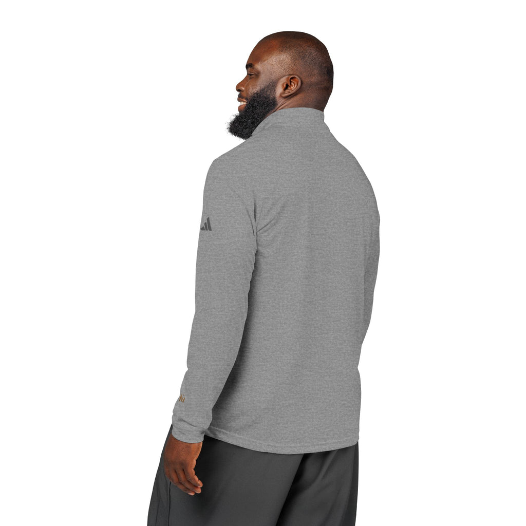 Embroidered Quarter-Zip Pullover — White adidas Performance Top