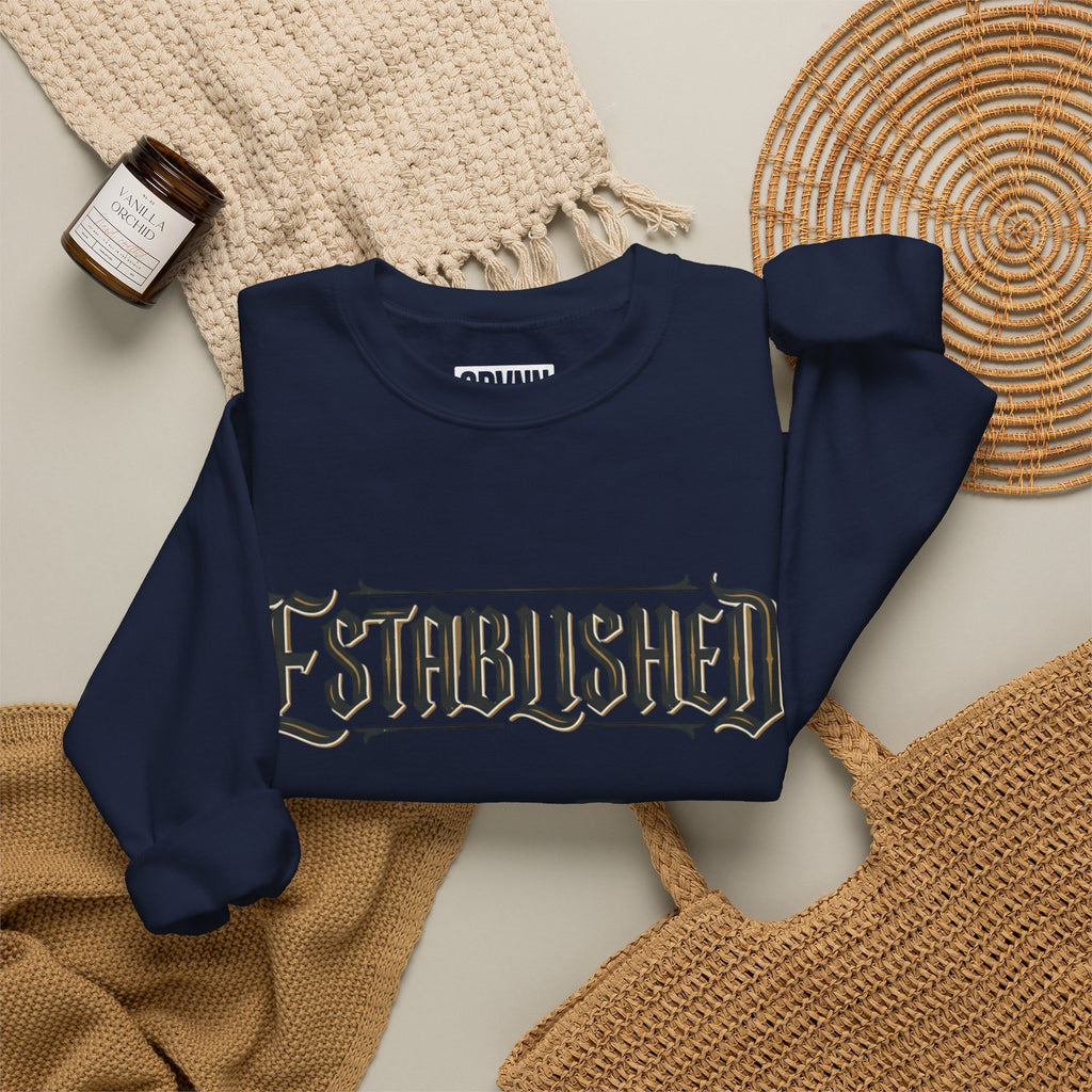 Established Gothic Crewneck Sweatshirt — Vintage Metal Band Style