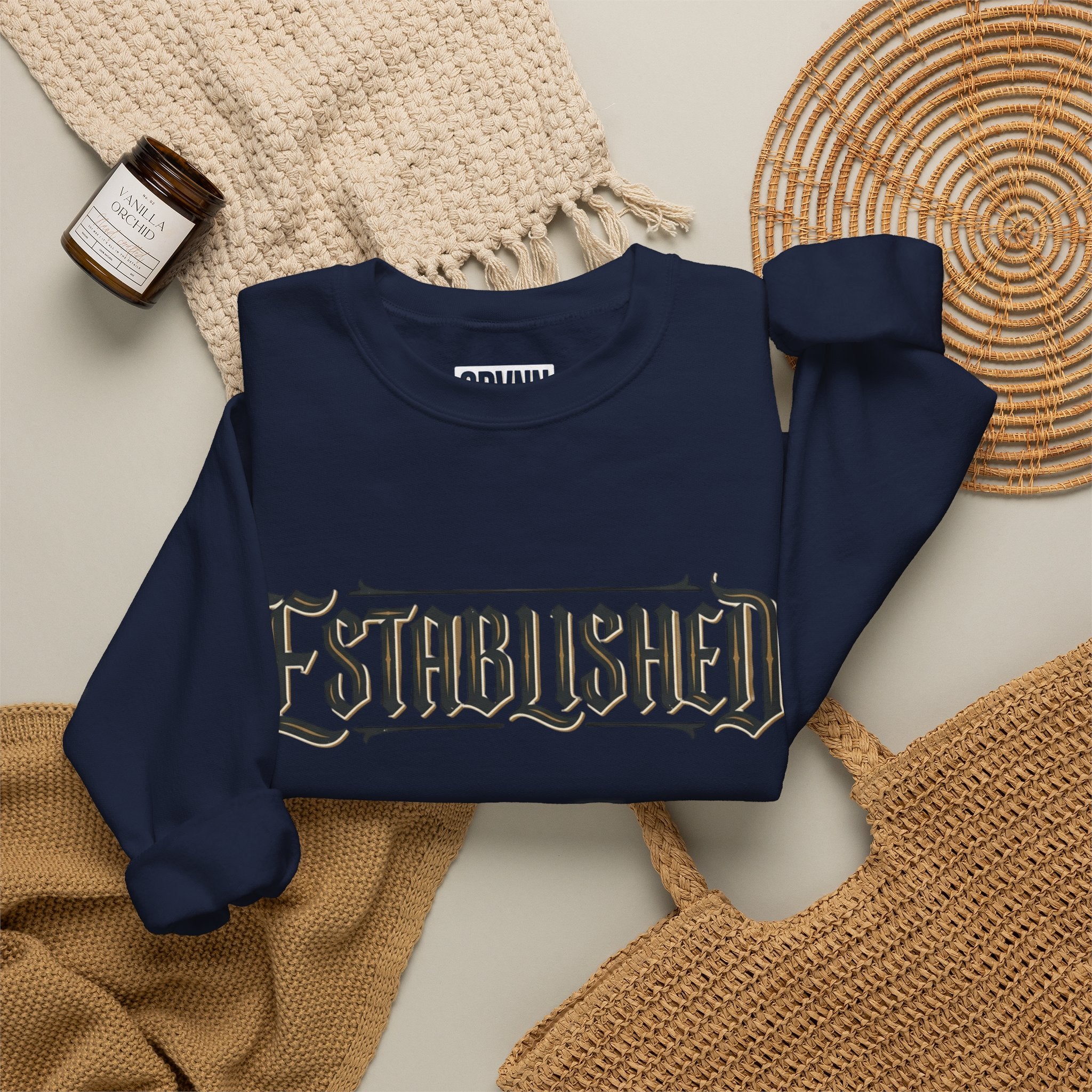 Established Gothic Crewneck Sweatshirt — Vintage Metal Band Style