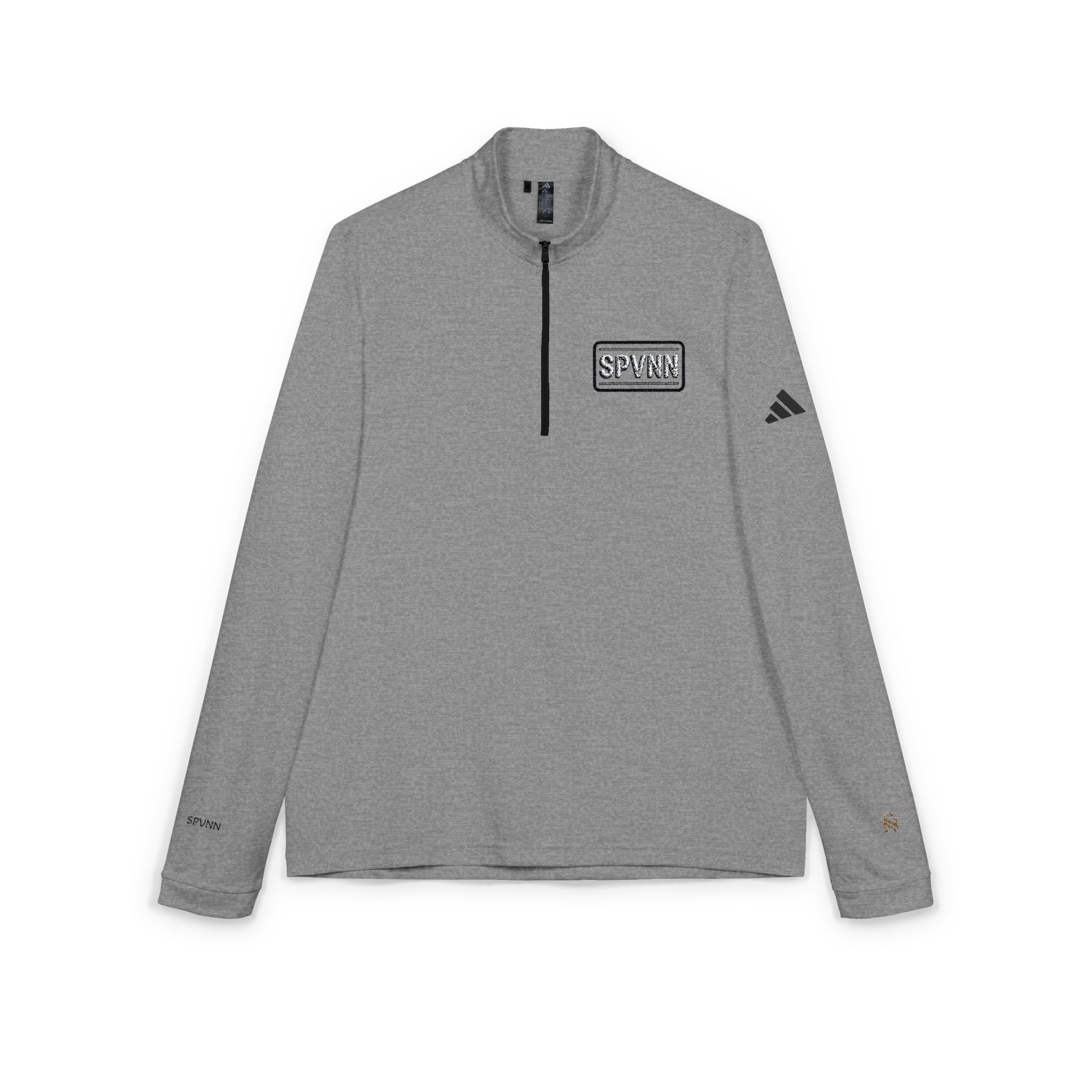Embroidered Quarter-Zip Pullover — White adidas Performance Top
