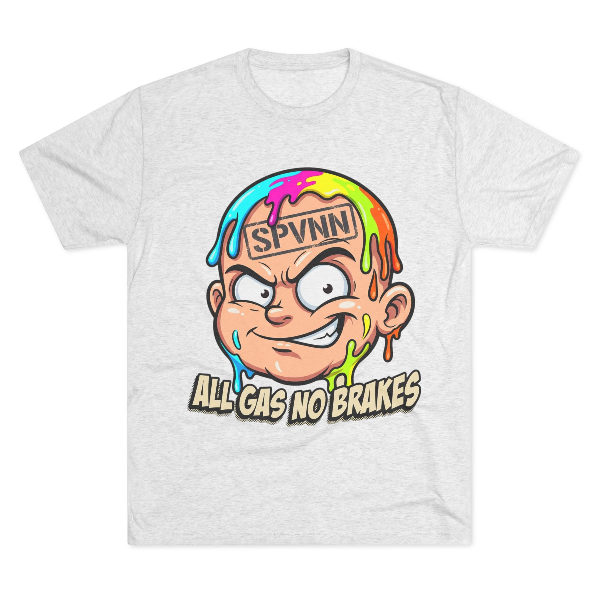 All Gas No Brakes Colorful Drip Graphic Tee