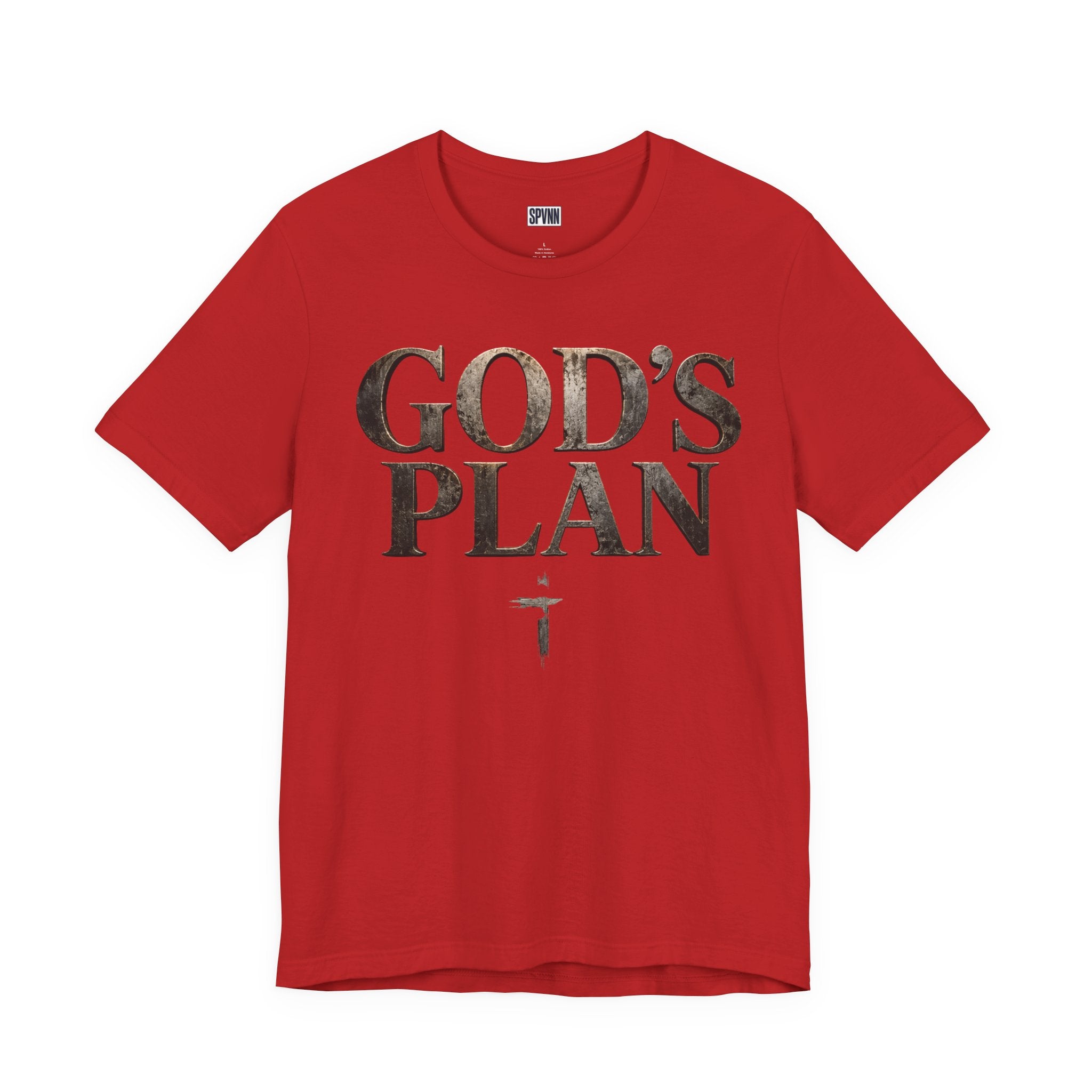 Faith Tee — "God's Plan" Front / "Faith Over Fear" Back Christian Inspirational T-Shirt