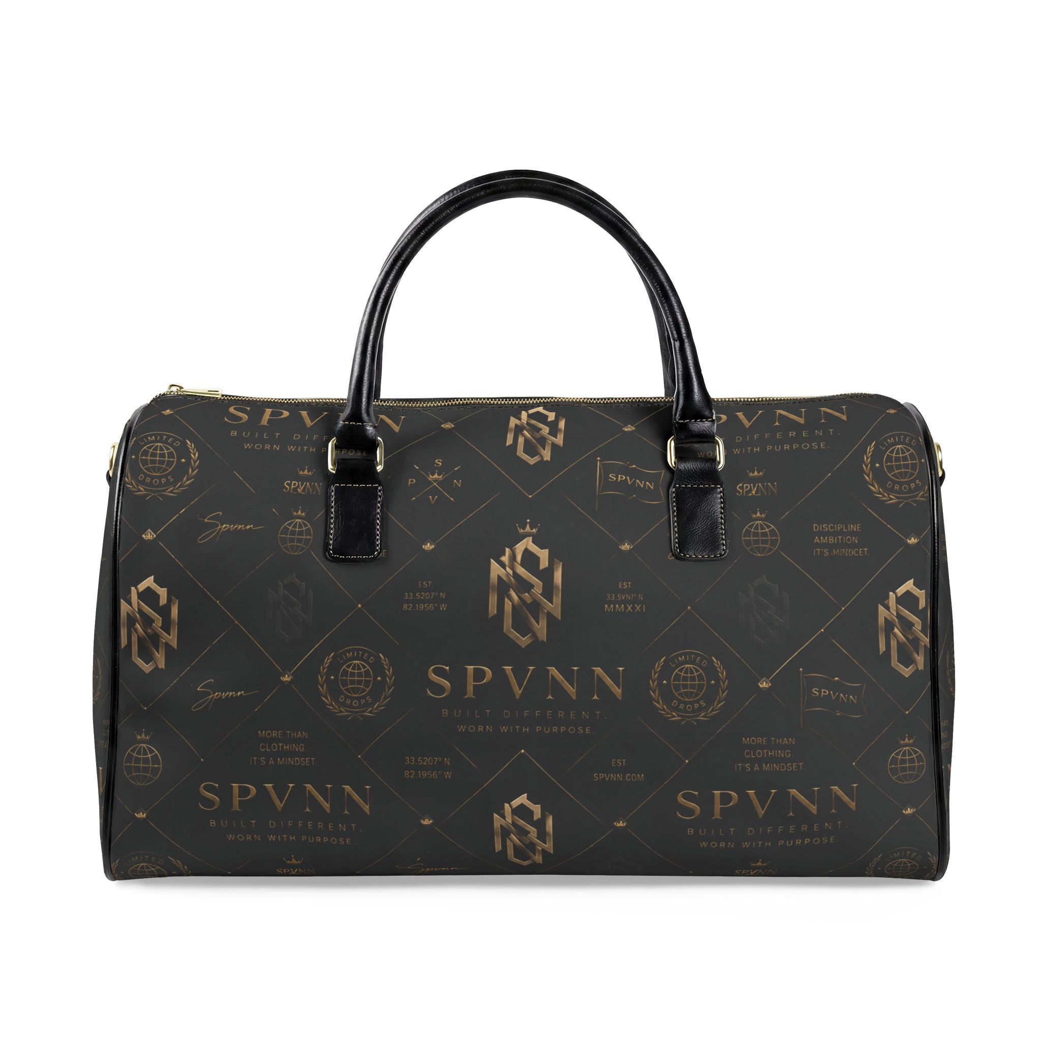 Faux Leather Travel Bag