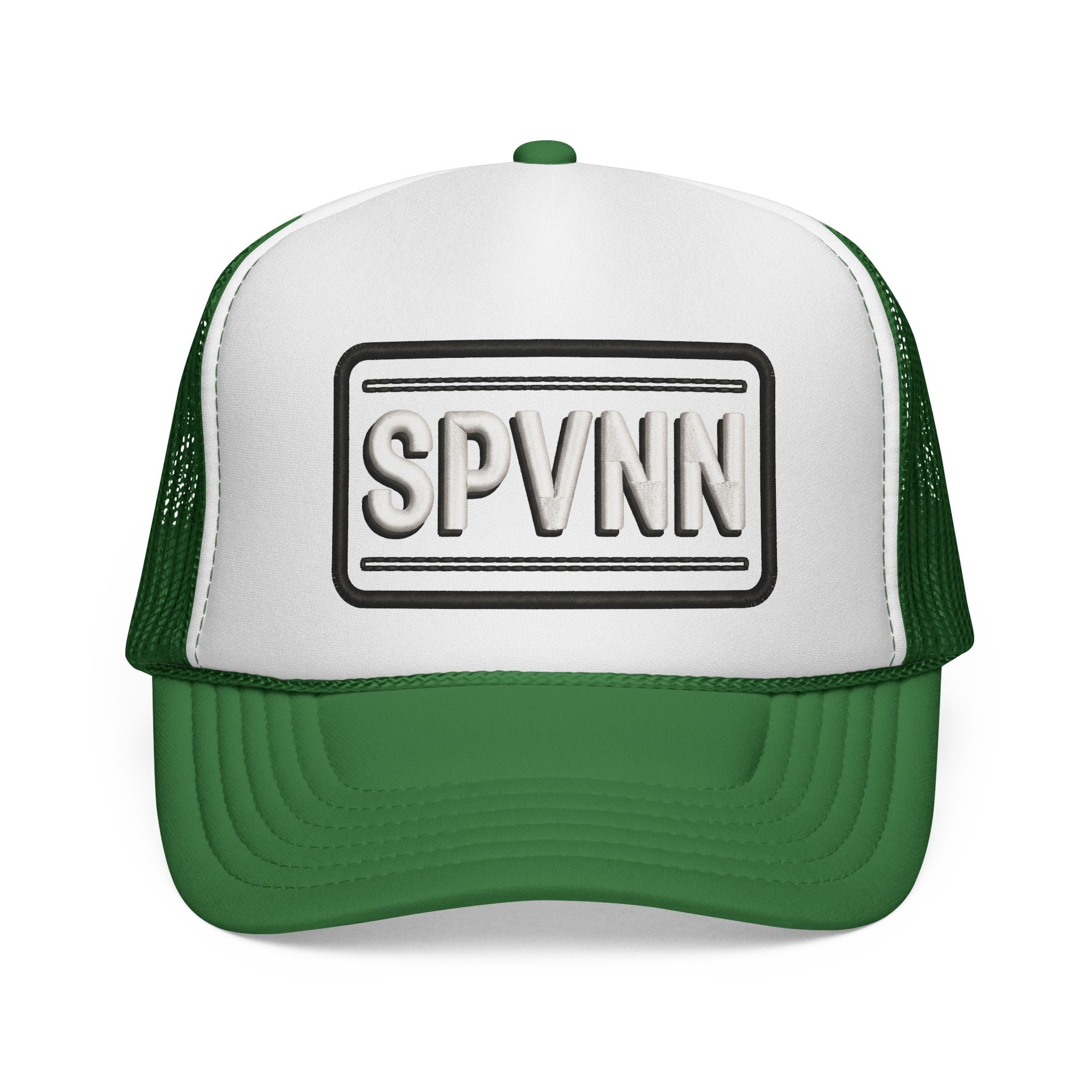 Embroidered 'SN' Monogram Trucker Cap — Classic Mesh Baseball Hat