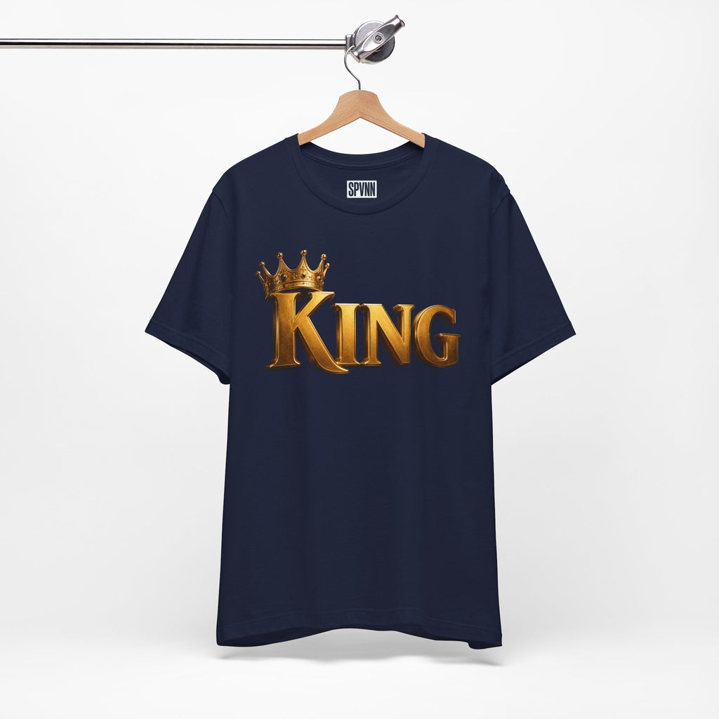 King Graphic Tee — Gold Crown Shirt for Men & Fathers