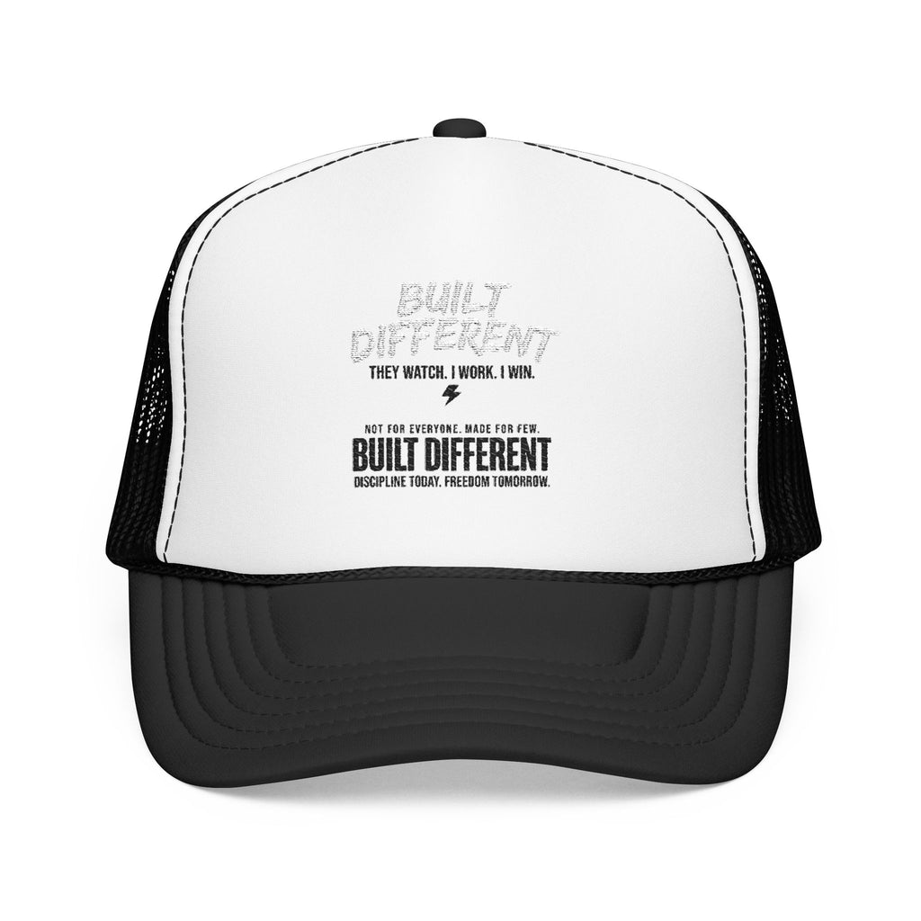 Trucker Hat — "Built Different" Foam Mesh Cap