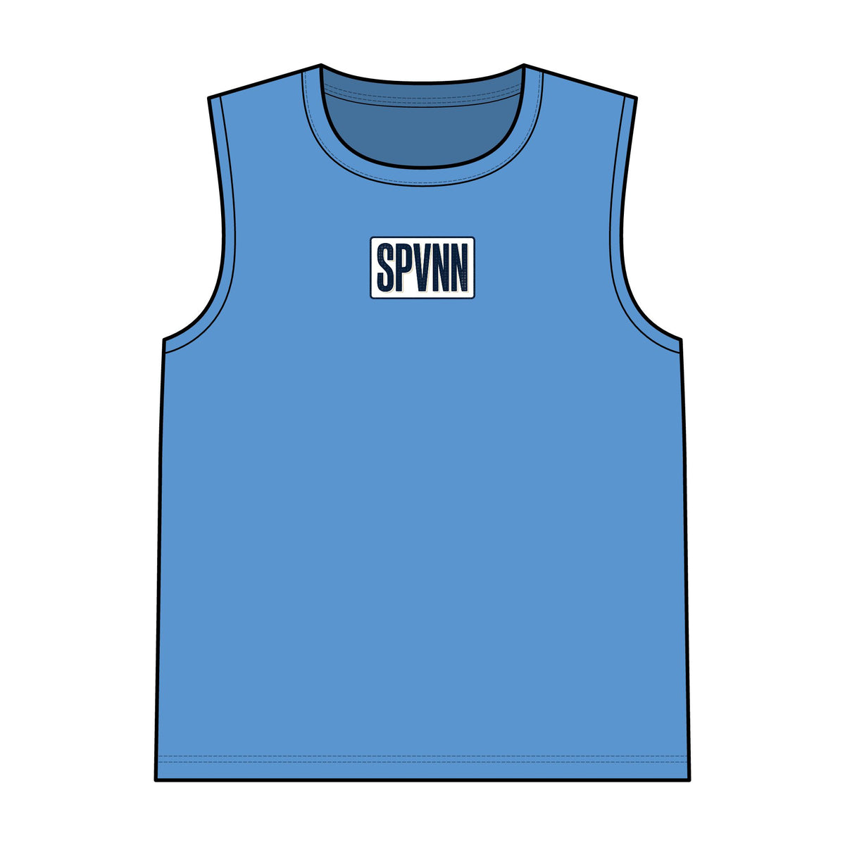 SPVNN Logo Garment-Dyed Tank Top — Minimal Streetwear Sleeveless Tee