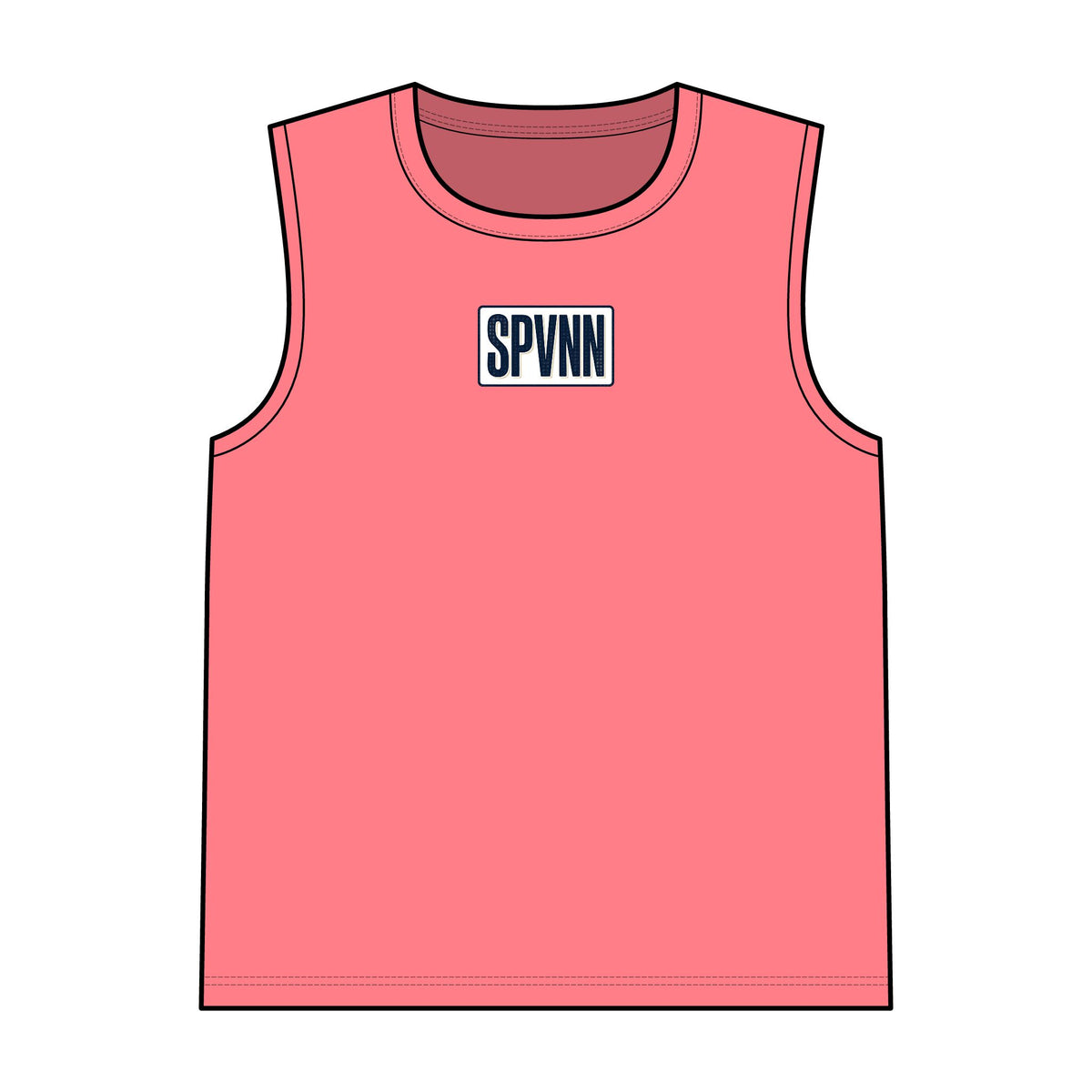 SPVNN Logo Garment-Dyed Tank Top — Minimal Streetwear Sleeveless Tee