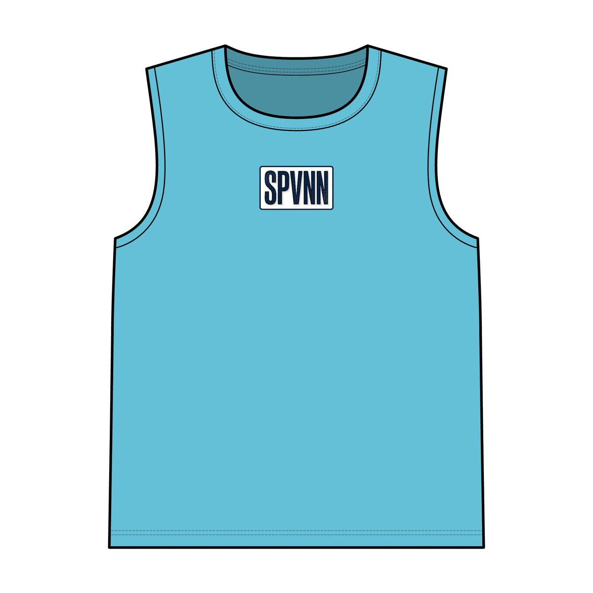 SPVNN Logo Garment-Dyed Tank Top — Minimal Streetwear Sleeveless Tee