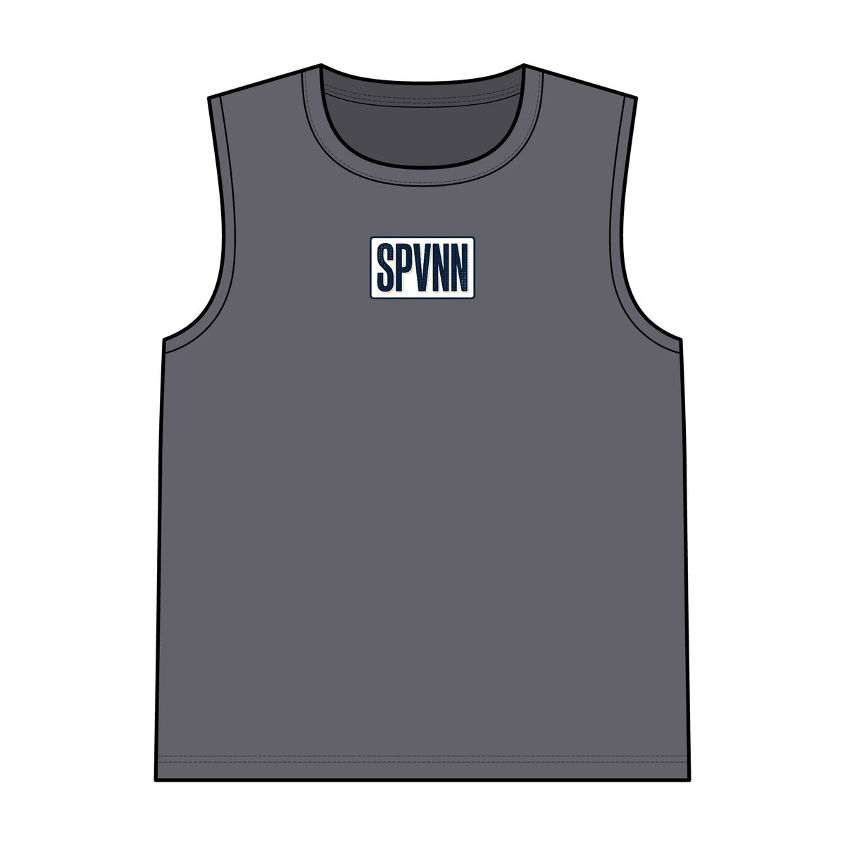 SPVNN Logo Garment-Dyed Tank Top — Minimal Streetwear Sleeveless Tee