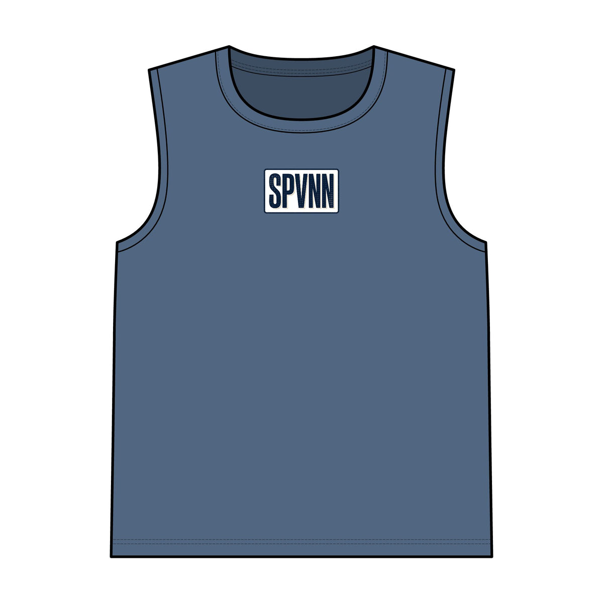 SPVNN Logo Garment-Dyed Tank Top — Minimal Streetwear Sleeveless Tee