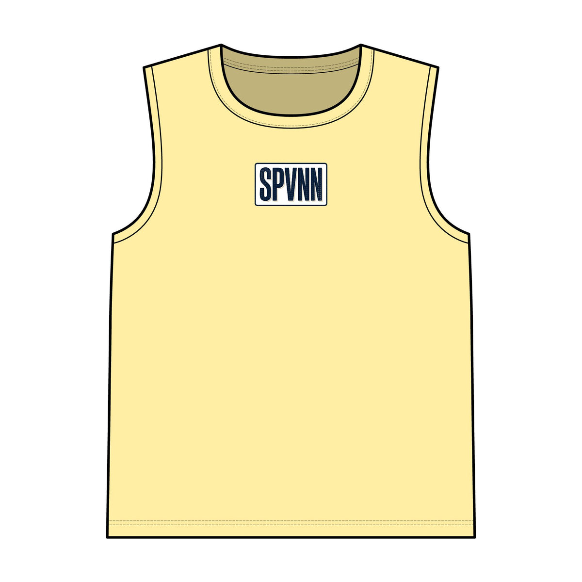 SPVNN Logo Garment-Dyed Tank Top — Minimal Streetwear Sleeveless Tee