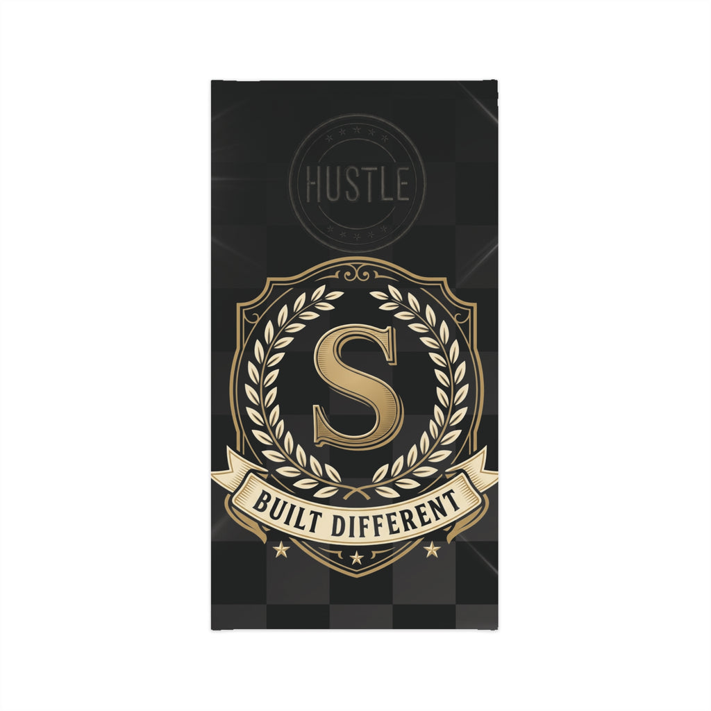 Hustle Checkered Neck Gaiter — Lightweight Motivational Face Tube