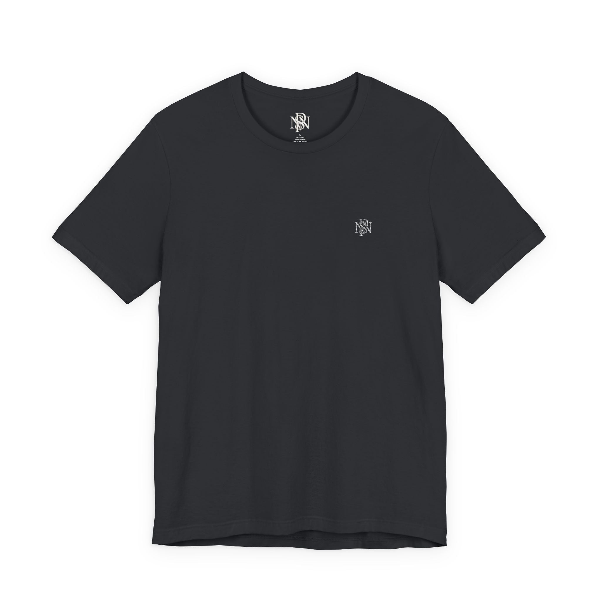 T-Shirt — Minimal Tiny Rose Chest Graphic, Casual Everyday Tee