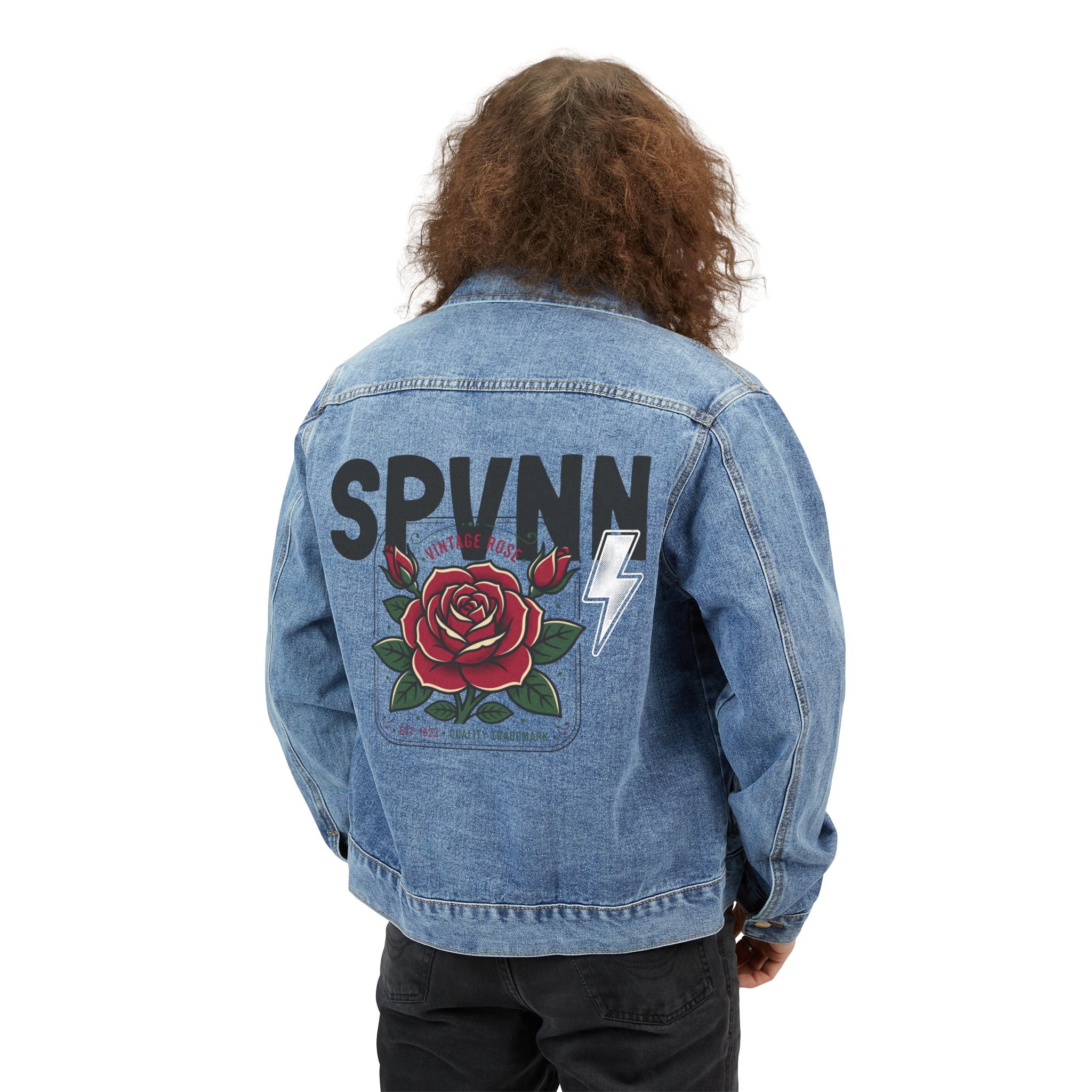 Denim Jacket — Rose & SPVNN Graphic Back Patch