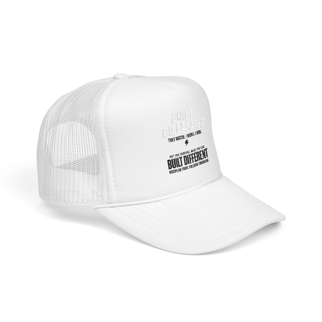 Trucker Hat — "Built Different" Foam Mesh Cap
