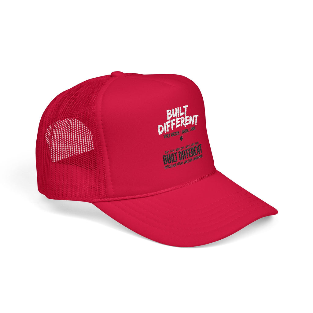 Trucker Hat — "Built Different" Foam Mesh Cap
