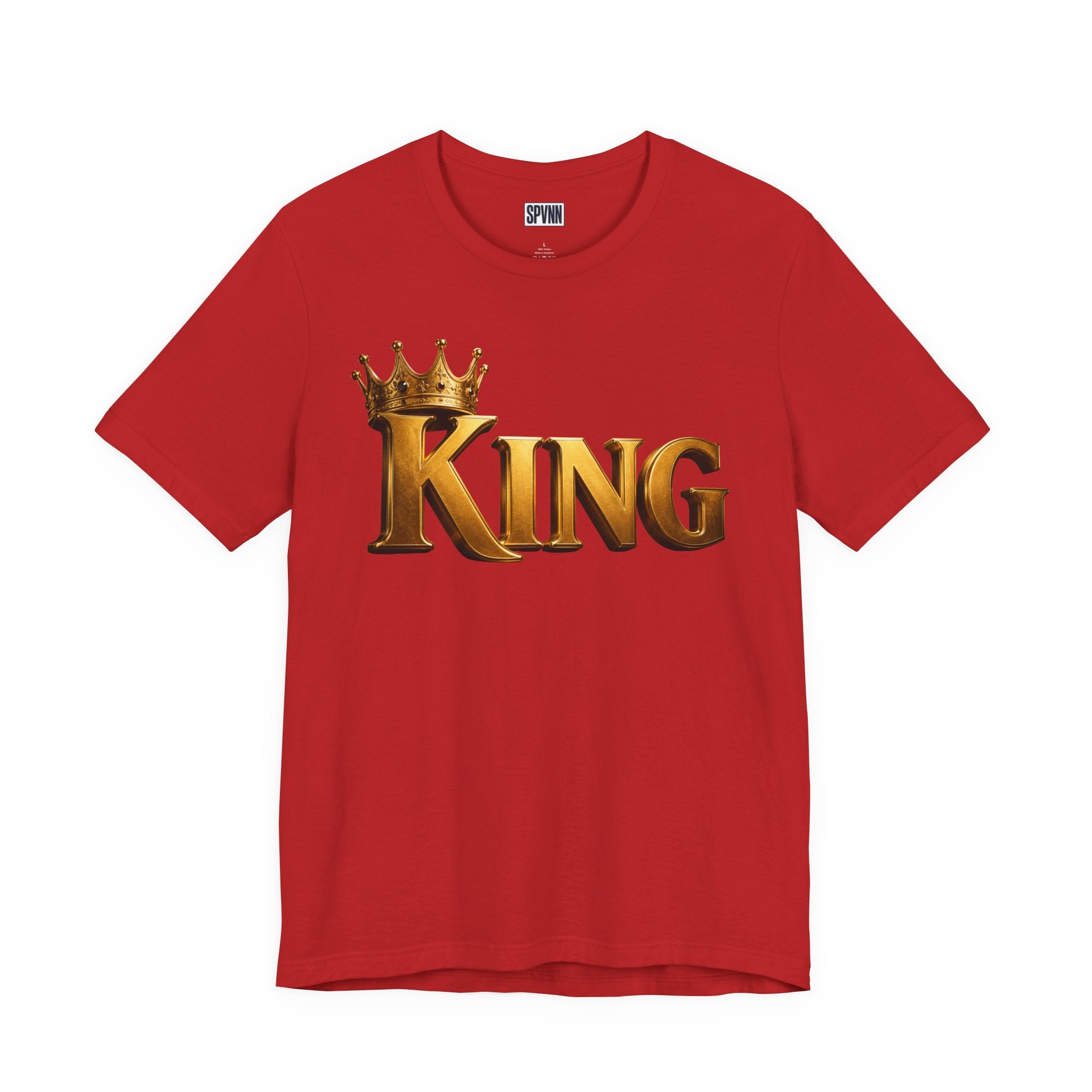 King Graphic Tee — Gold Crown Shirt for Men & Fathers