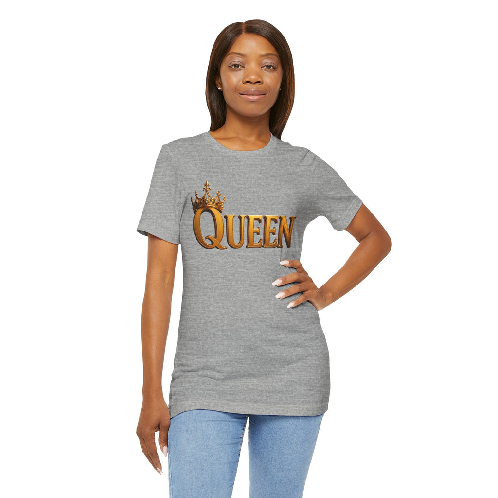 Queen Crown T-Shirt — Gold Royalty Graphic Tee