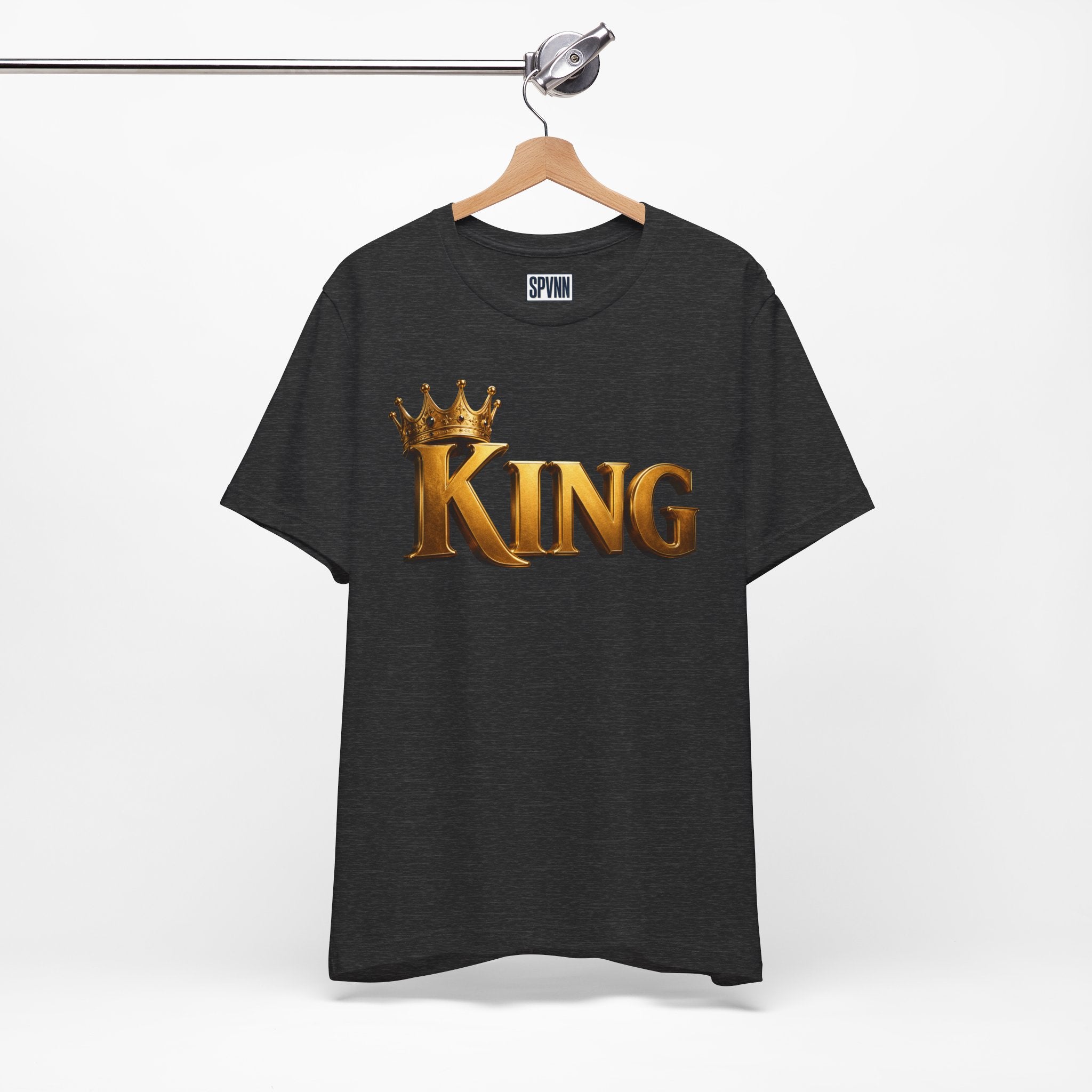 King Graphic Tee — Gold Crown Shirt for Men & Fathers