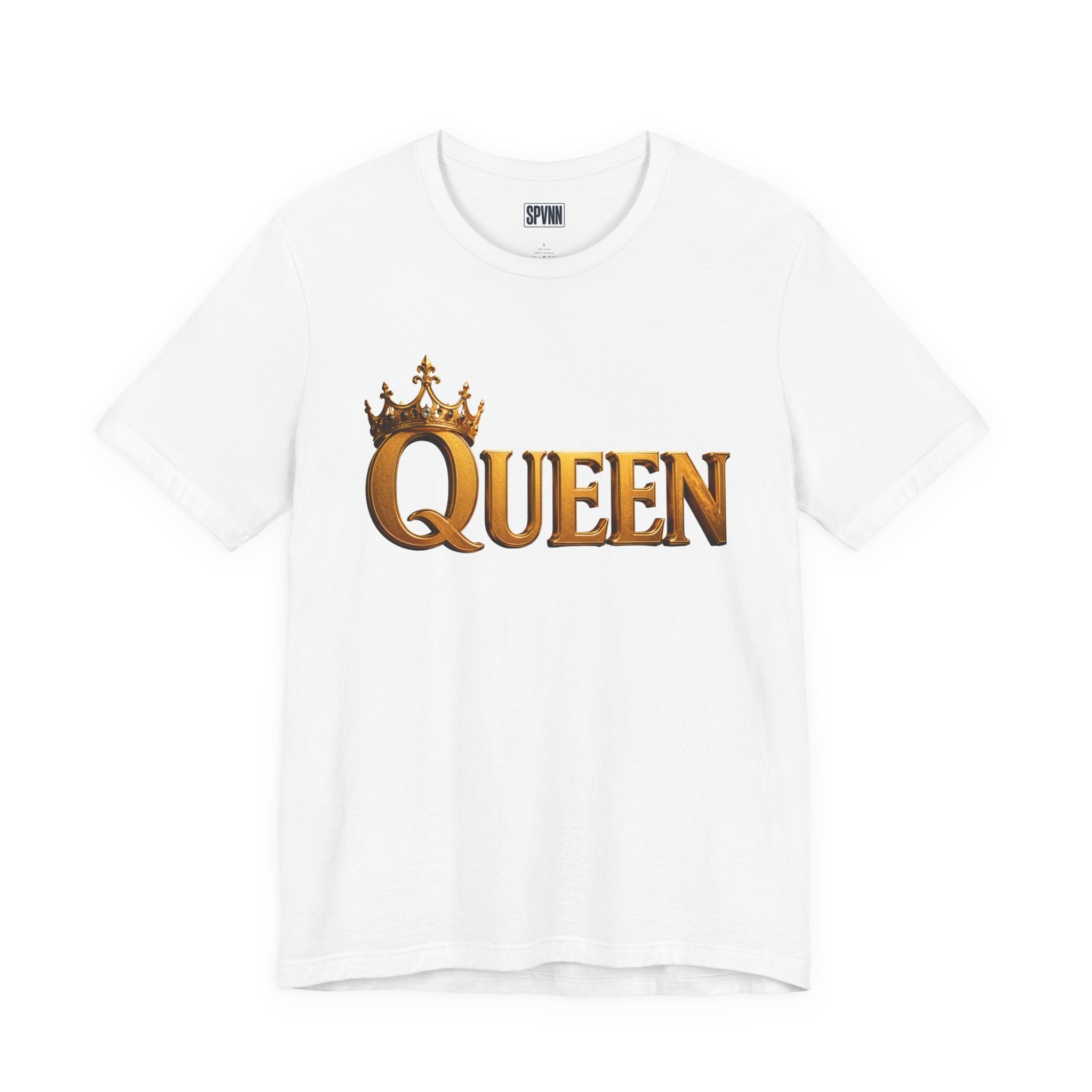 Queen Crown T-Shirt — Gold Royalty Graphic Tee