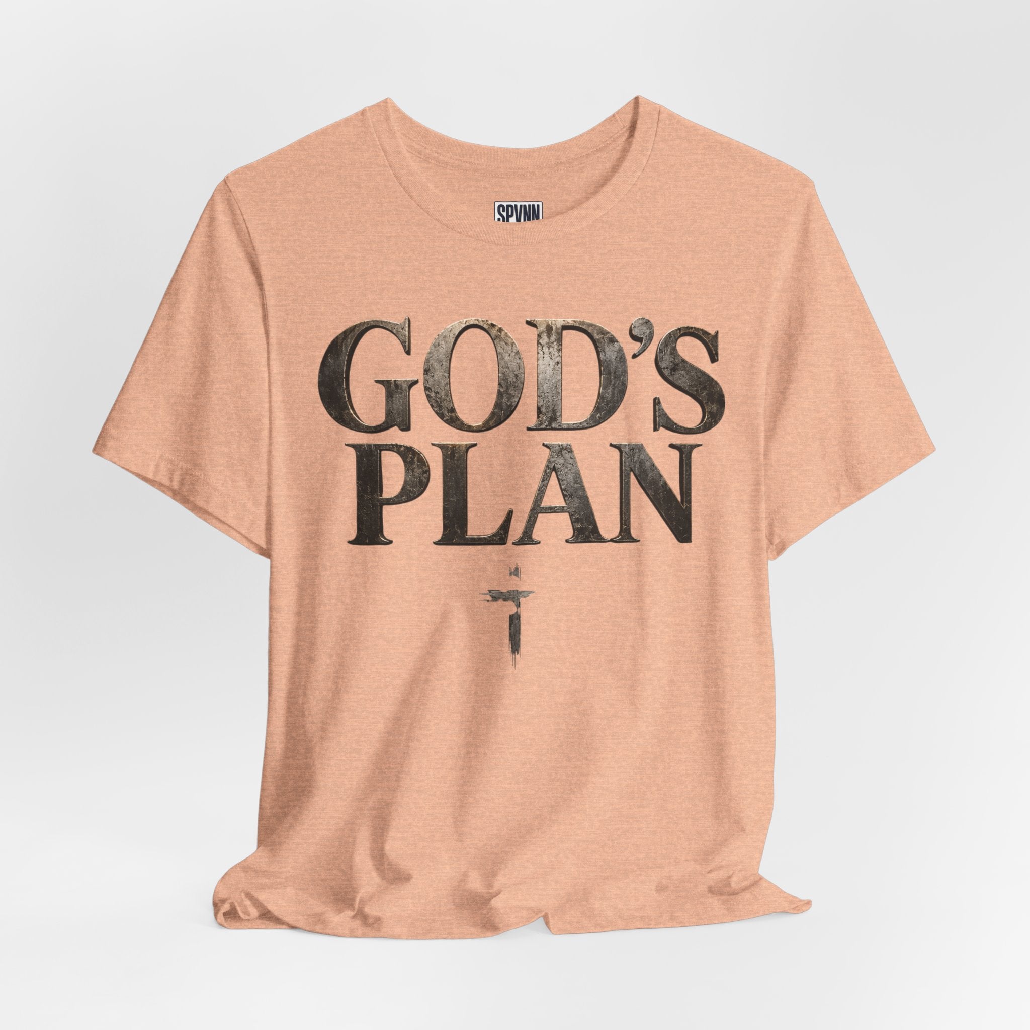 Faith Tee — "God's Plan" Front / "Faith Over Fear" Back Christian Inspirational T-Shirt