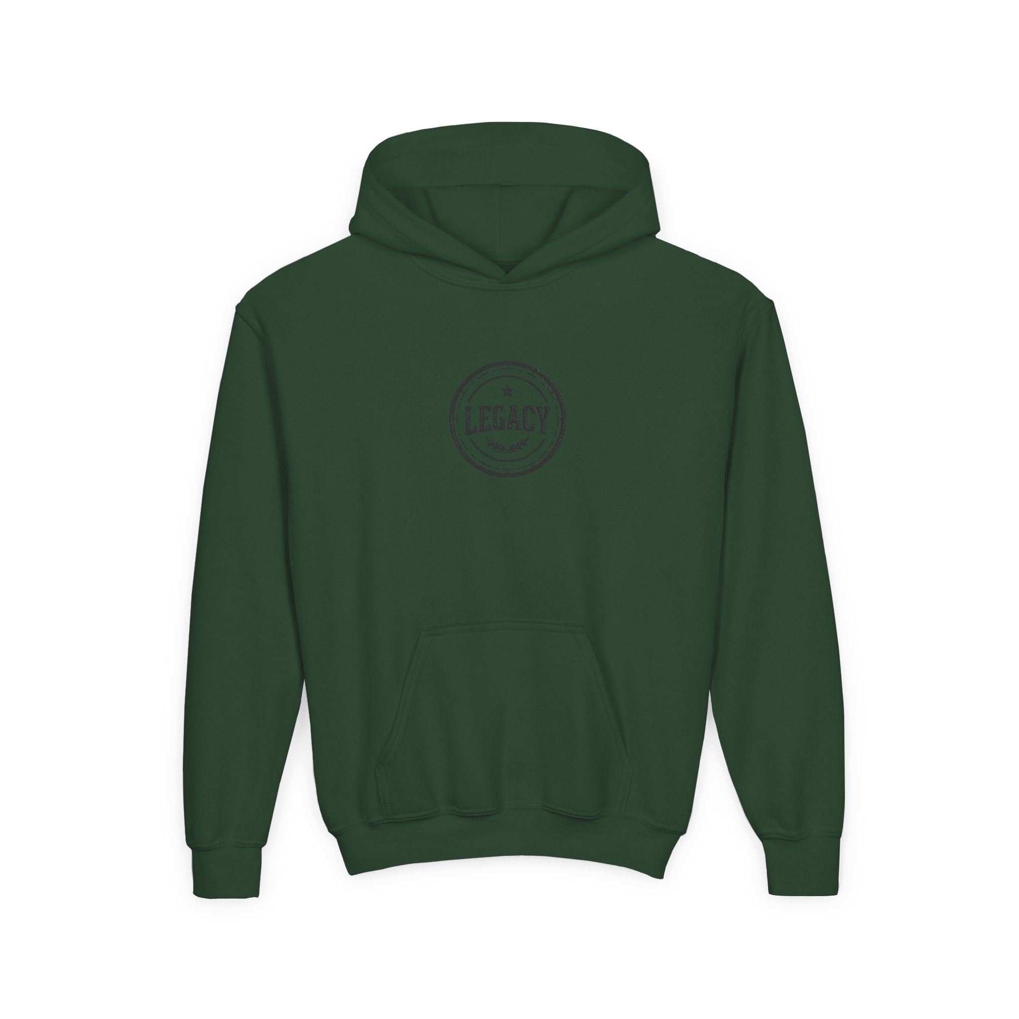 Youth Hoodie – 'Legacy' Vintage Circle Logo Sweatshirt