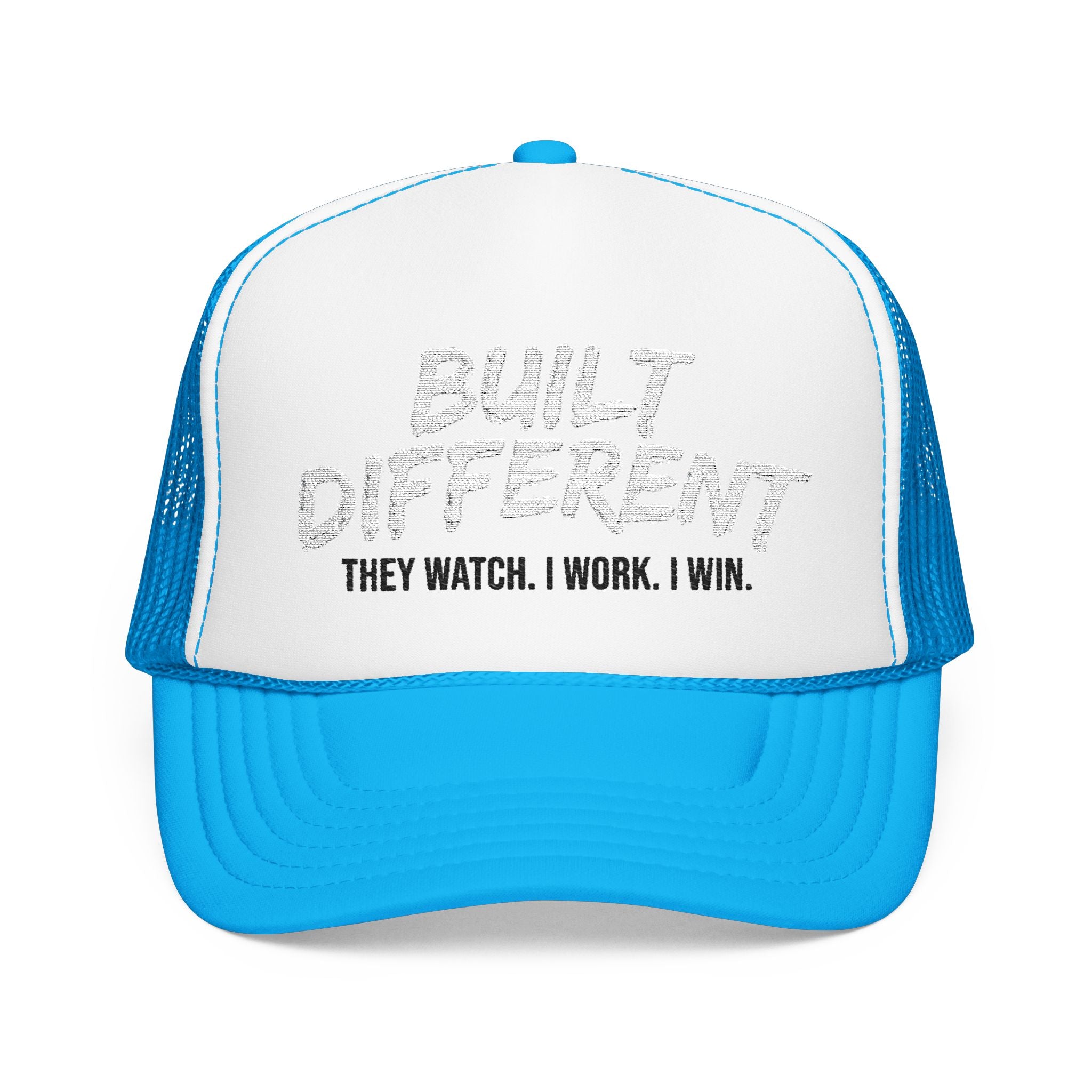Trucker Hat — "Built Different" Foam Mesh Cap