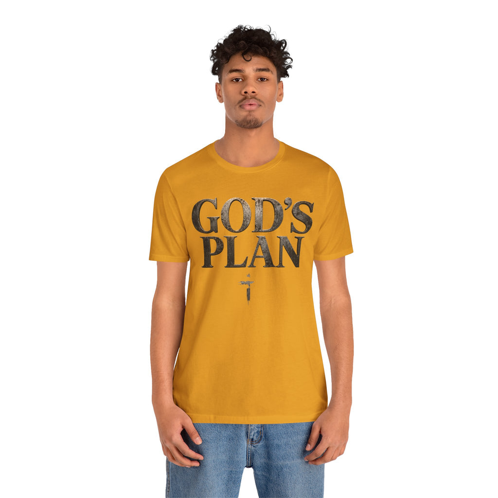 Faith Tee — "God's Plan" Front / "Faith Over Fear" Back Christian Inspirational T-Shirt