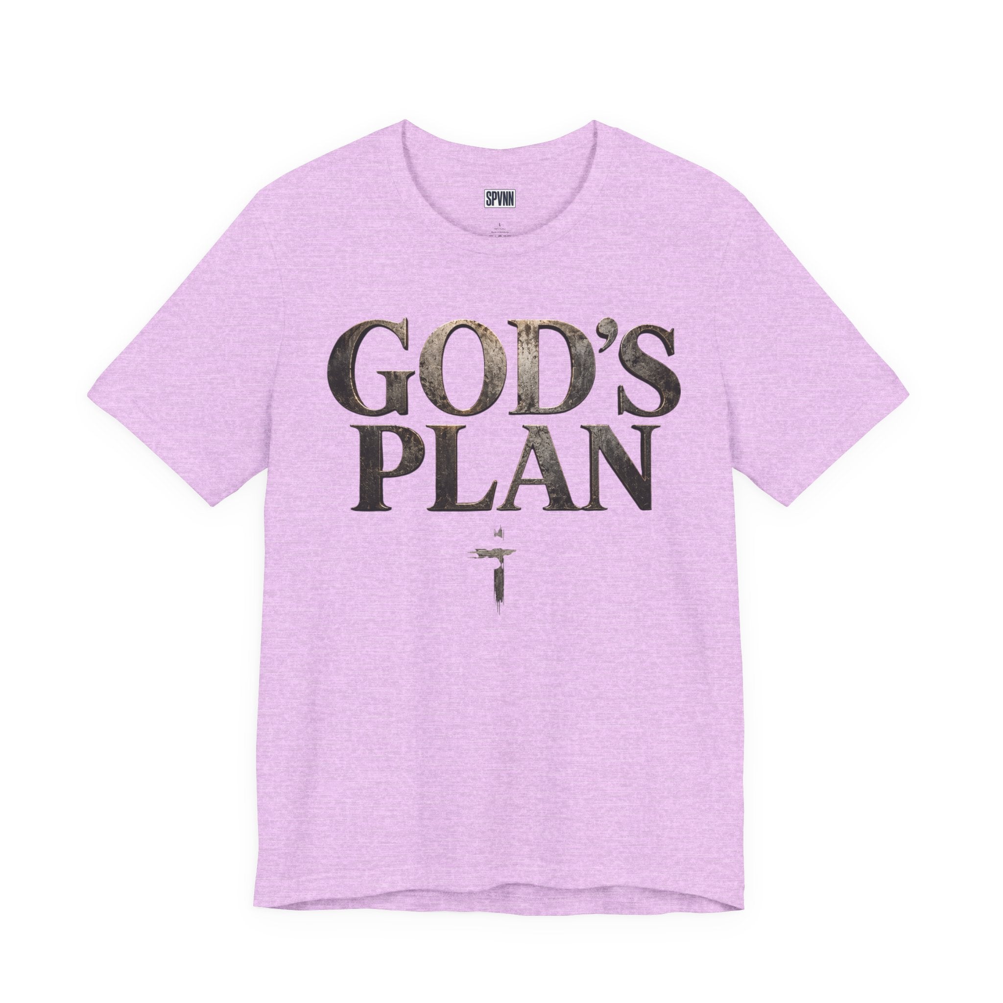 Faith Tee — "God's Plan" Front / "Faith Over Fear" Back Christian Inspirational T-Shirt