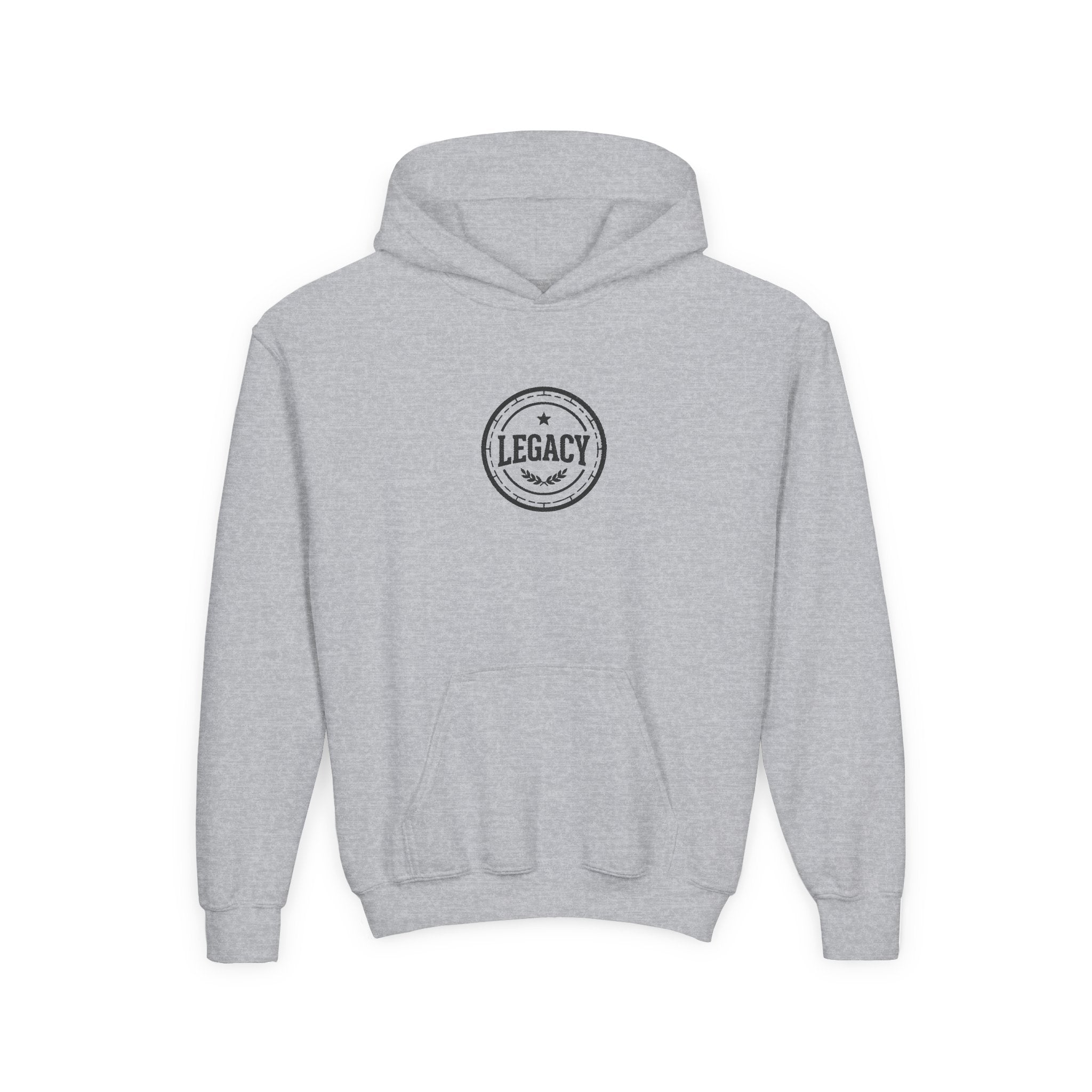 Youth Hoodie – 'Legacy' Vintage Circle Logo Sweatshirt