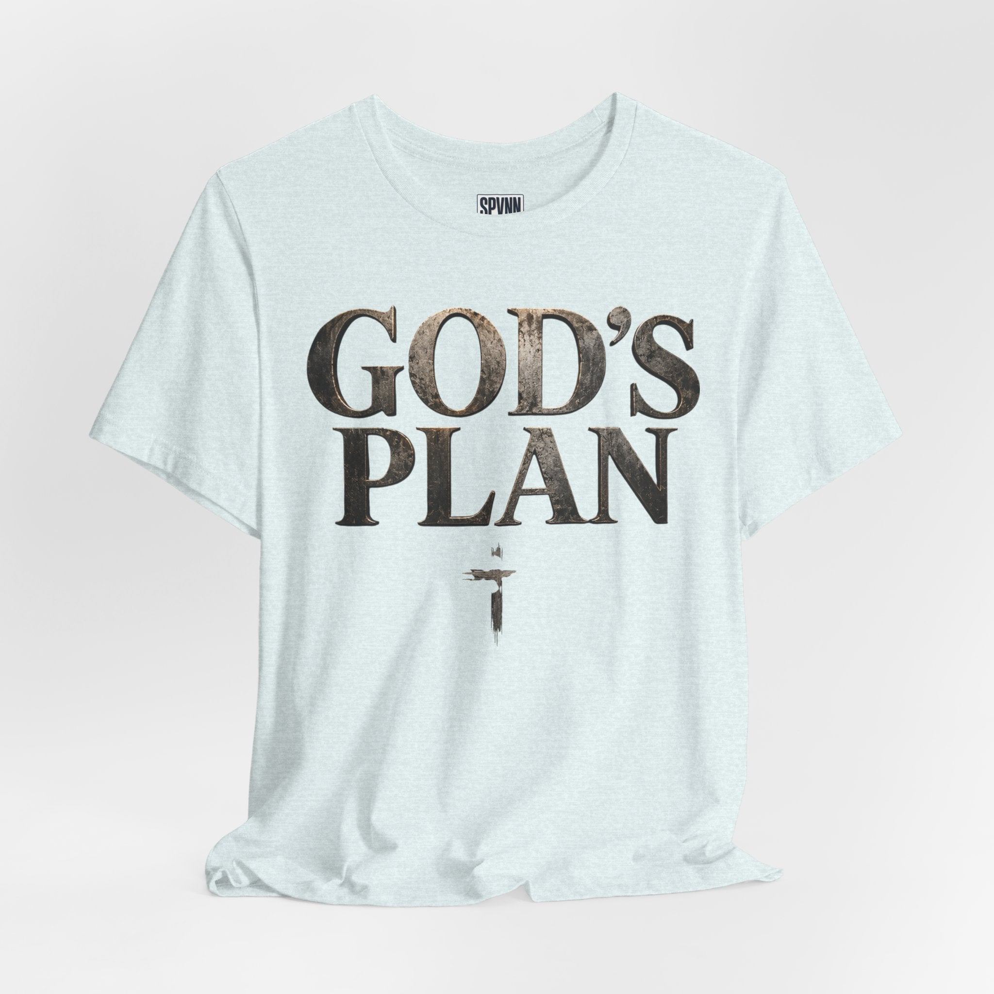Faith Tee — "God's Plan" Front / "Faith Over Fear" Back Christian Inspirational T-Shirt