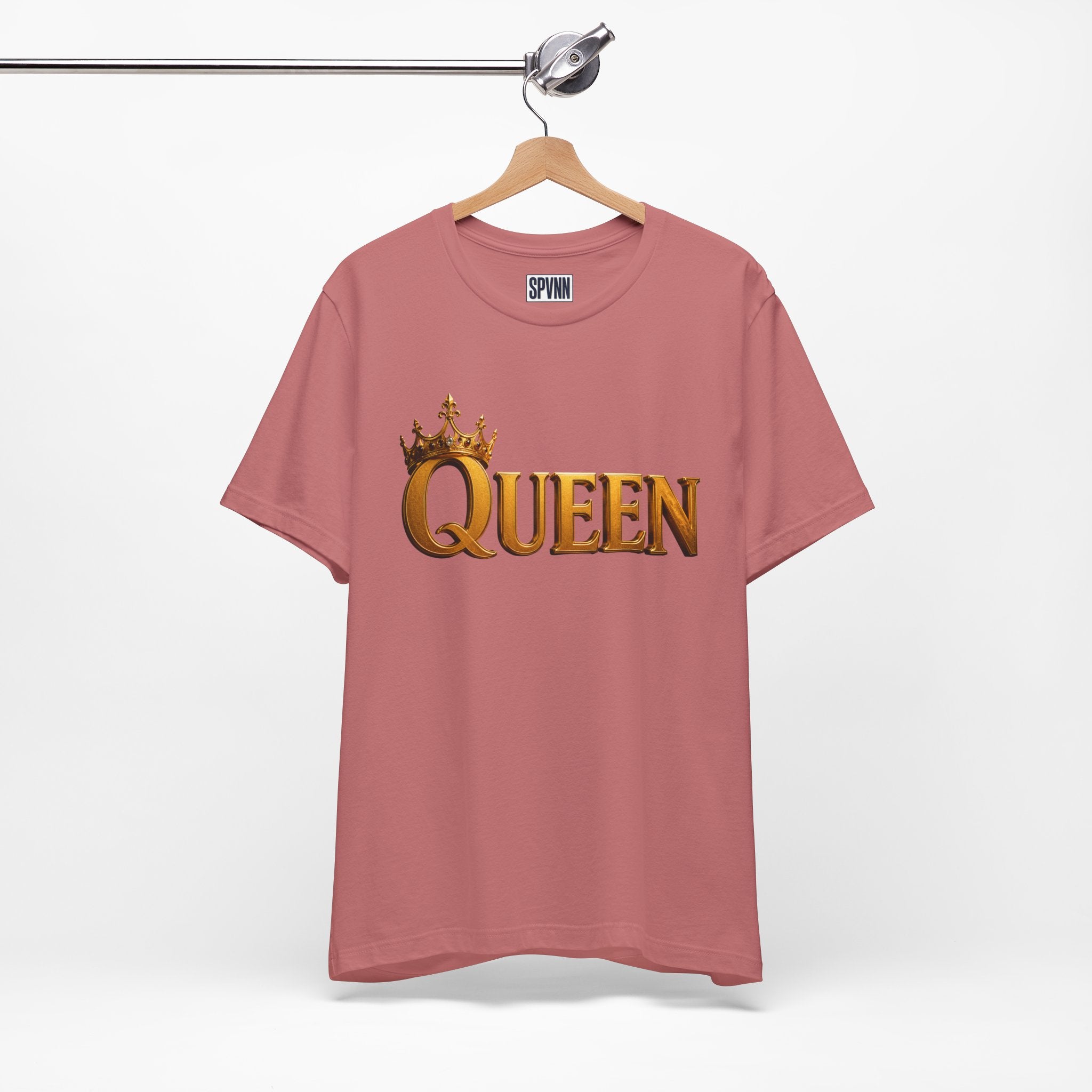 Queen Crown T-Shirt — Gold Royalty Graphic Tee