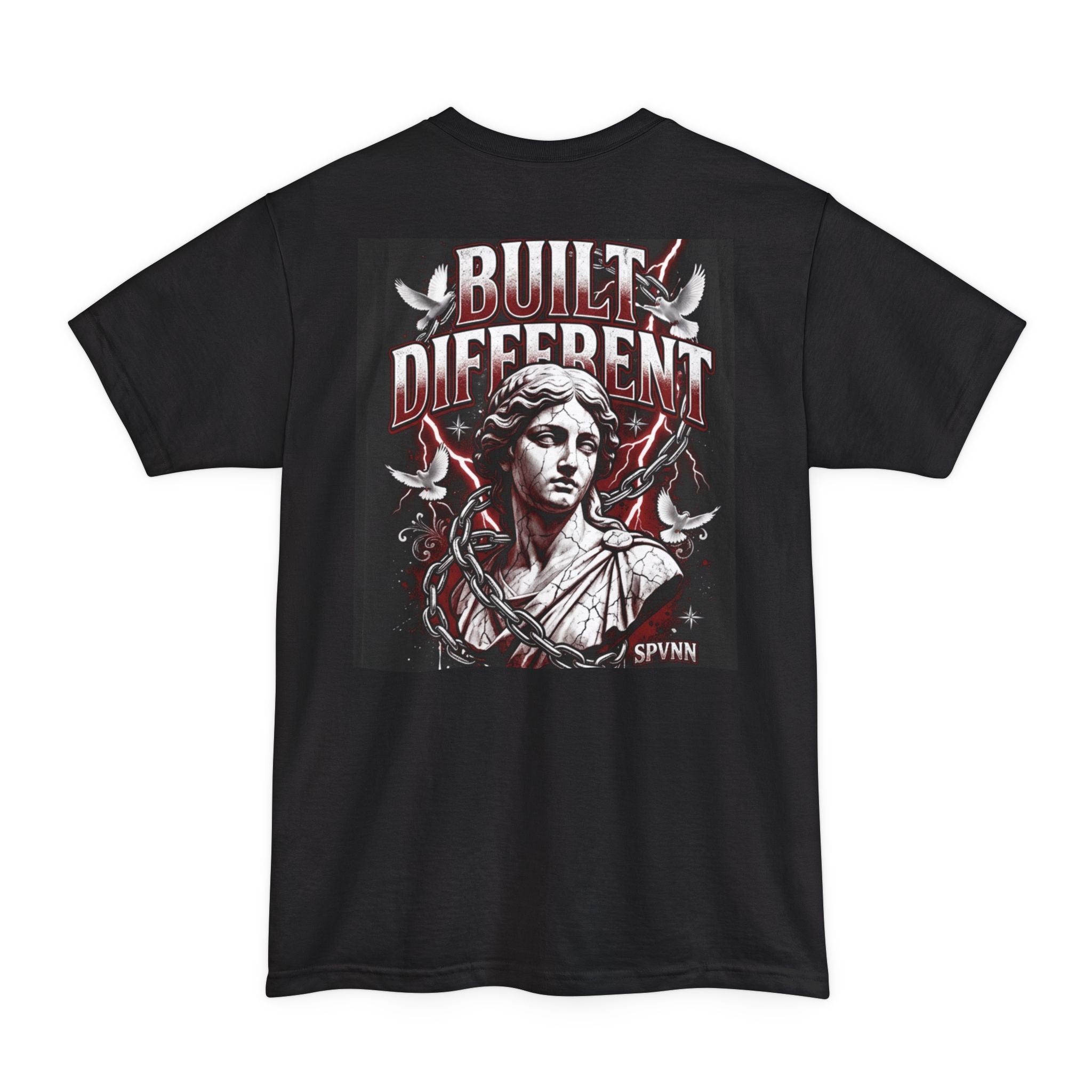 SPVNN Built Different Statue Graphic Tee — Vintage Gothic Streetwear