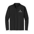 SPVNN Embroidered Quarter-Zip Pullover — Black Athletic Top