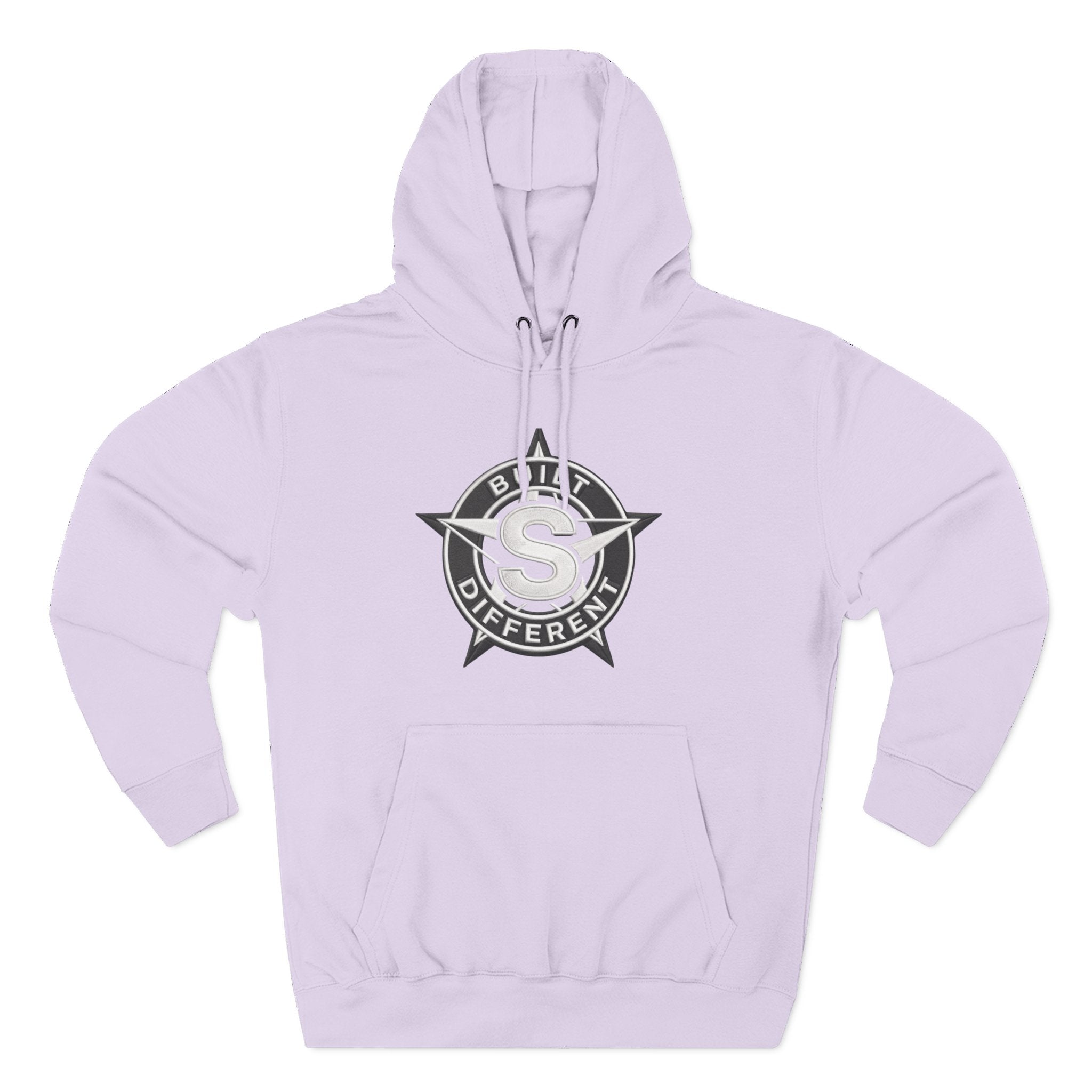 Built Different Logo Hoodie — Vintage Compass Emblem Fleece Hoodie