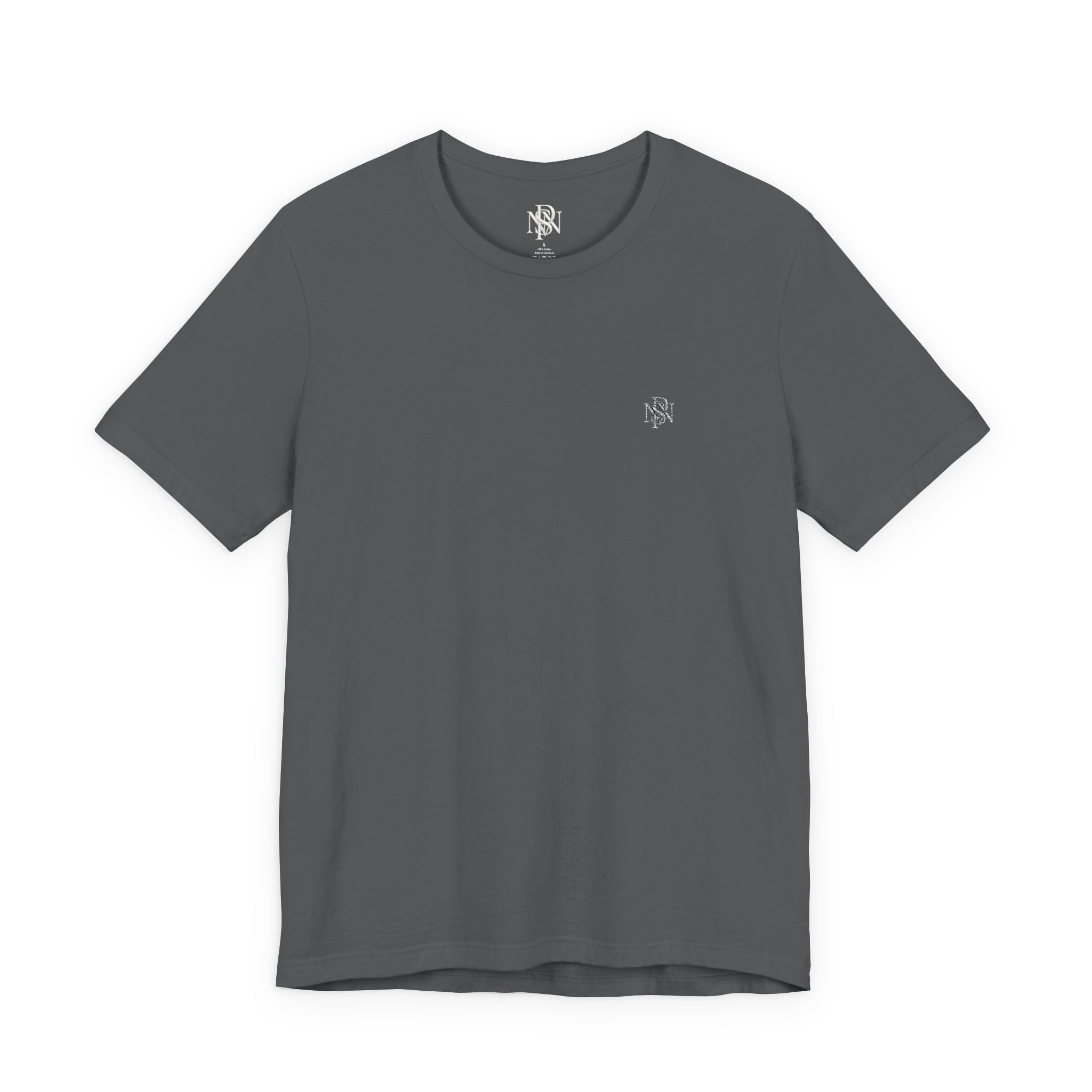 T-Shirt — Minimal Tiny Rose Chest Graphic, Casual Everyday Tee