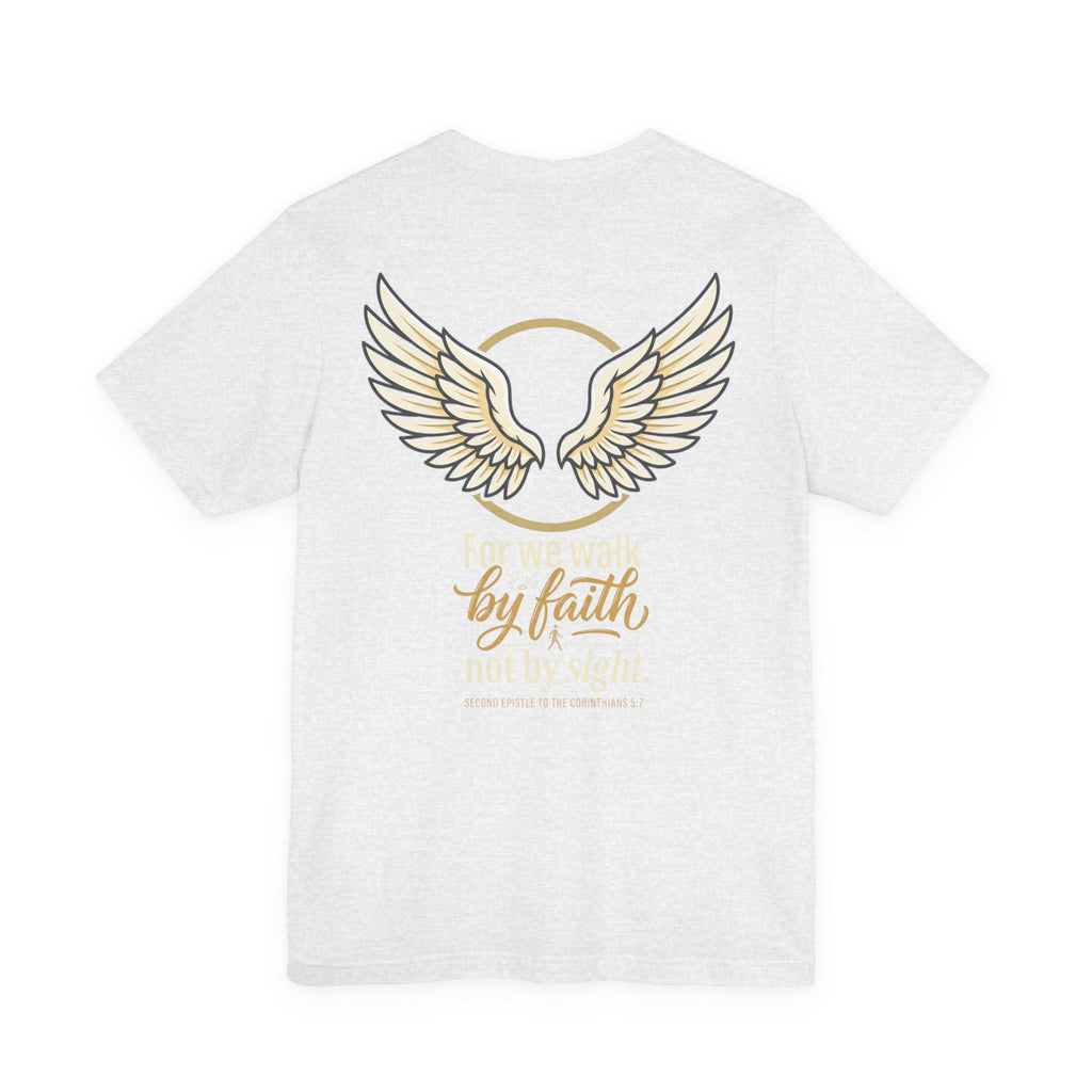 Faith Over Fear Tee — Angel Wings Christian Graphic T-Shirt