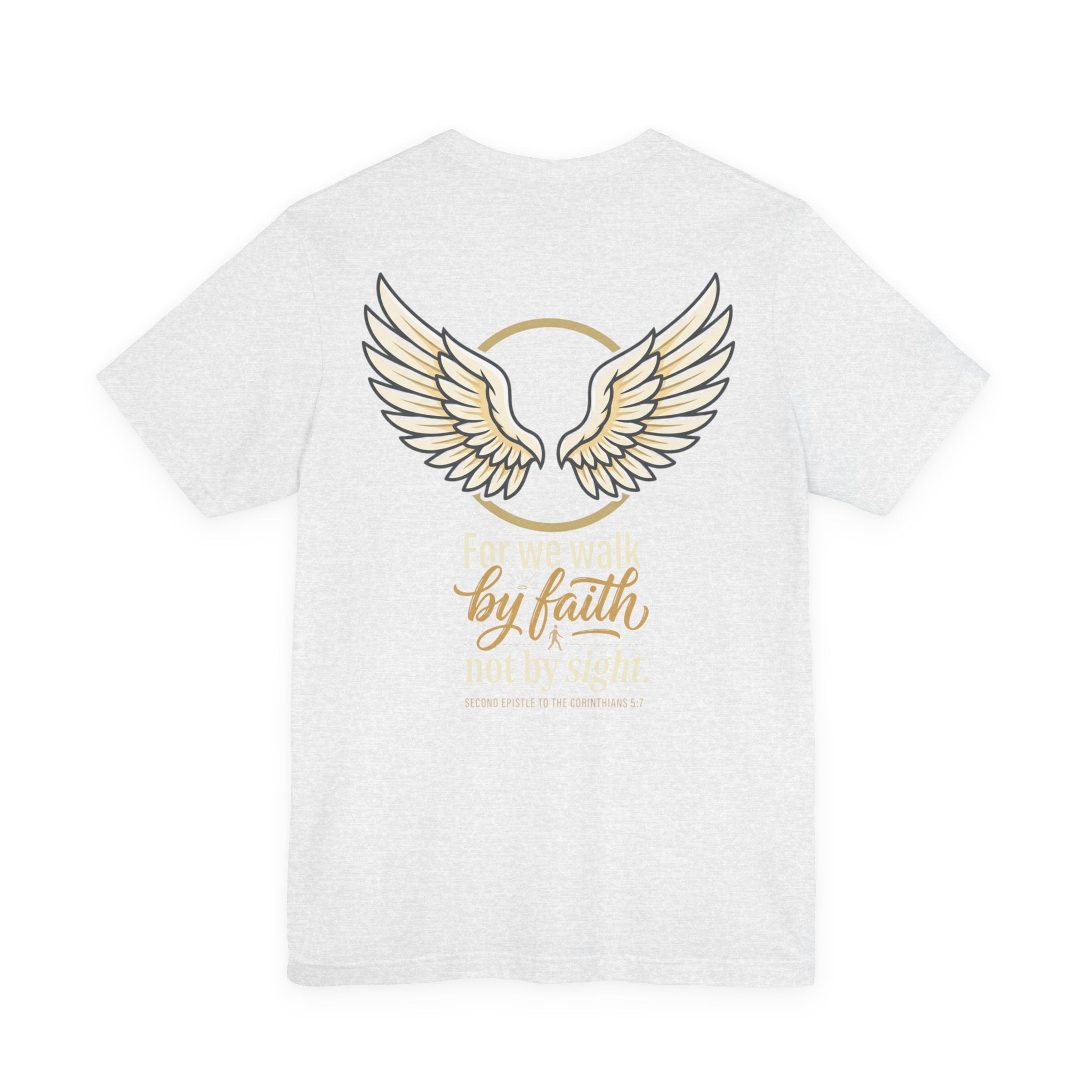 Faith Over Fear Tee — Angel Wings Christian Graphic T-Shirt