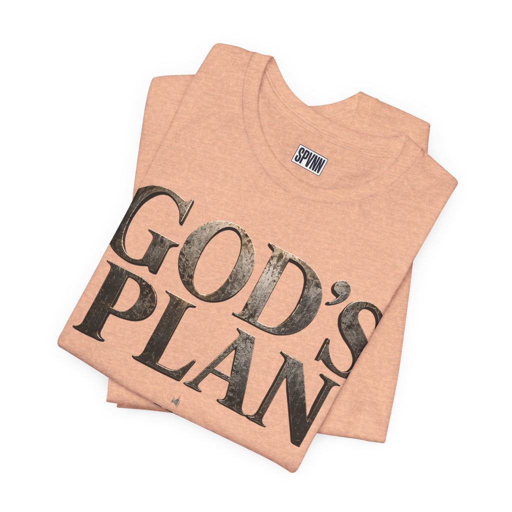 Faith Tee — "God's Plan" Front / "Faith Over Fear" Back Christian Inspirational T-Shirt