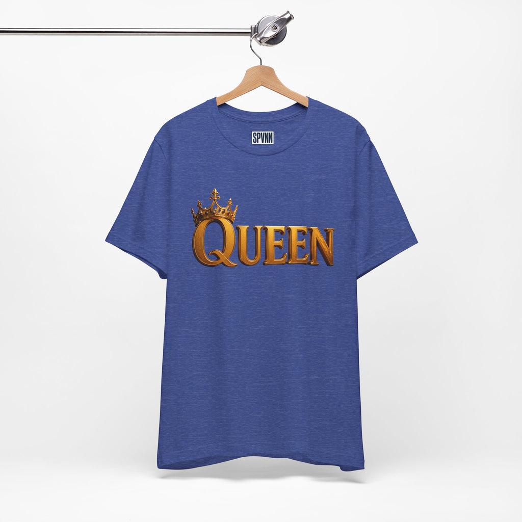 Queen Crown T-Shirt — Gold Royalty Graphic Tee